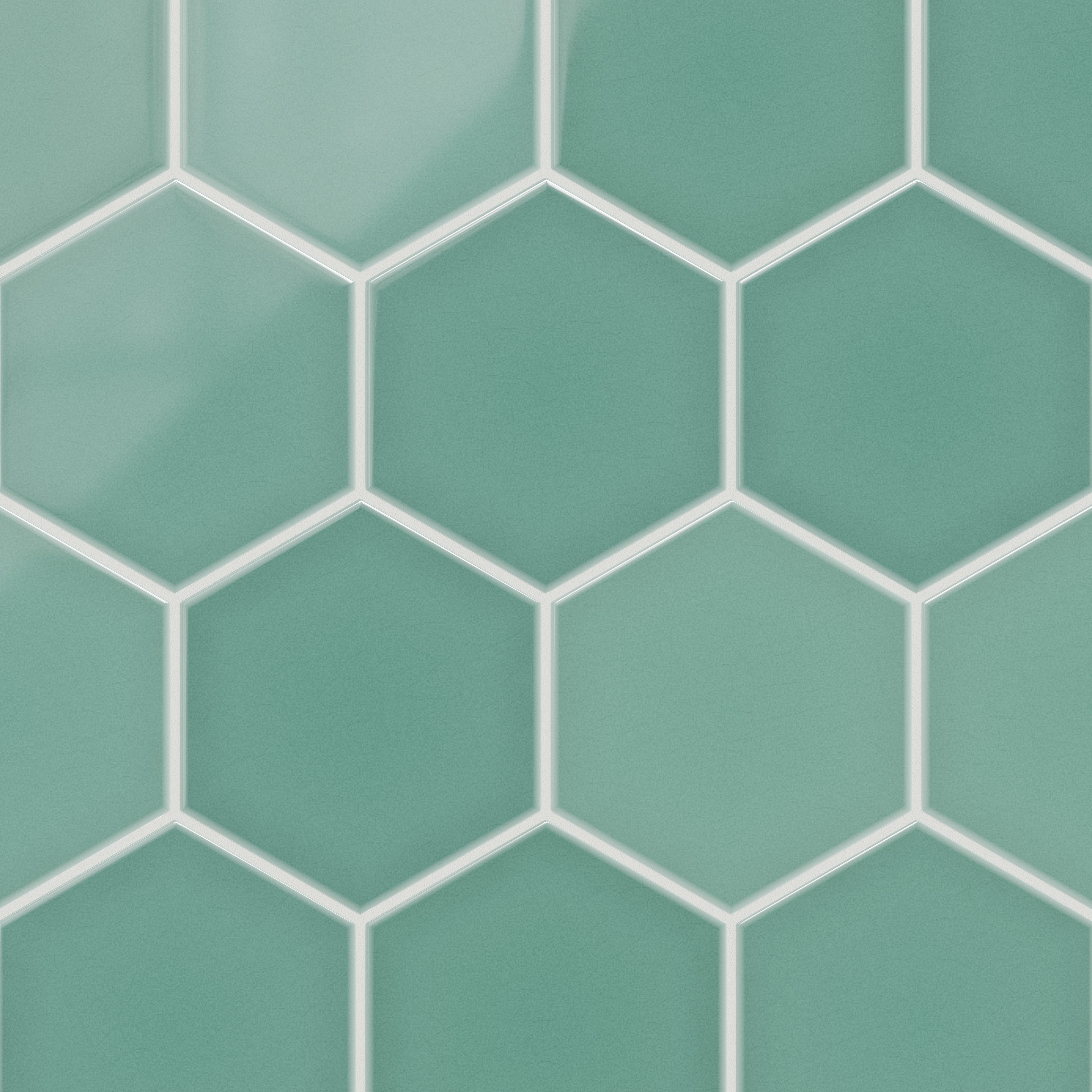 8" Hexagon Original Ceramic Tile in Amalfi Coast Gloss