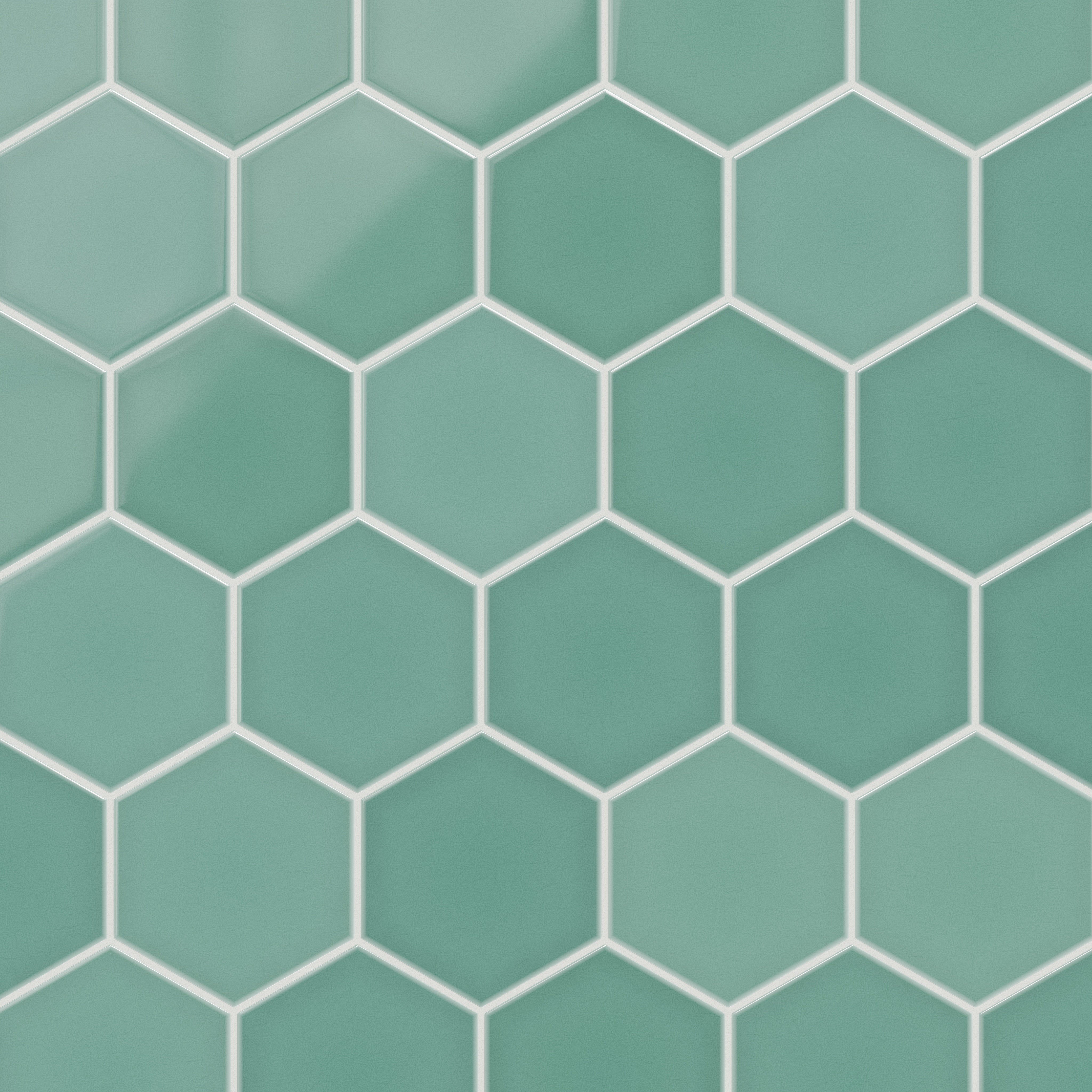 8" Hexagon Original Ceramic Tile in Amalfi Coast Gloss