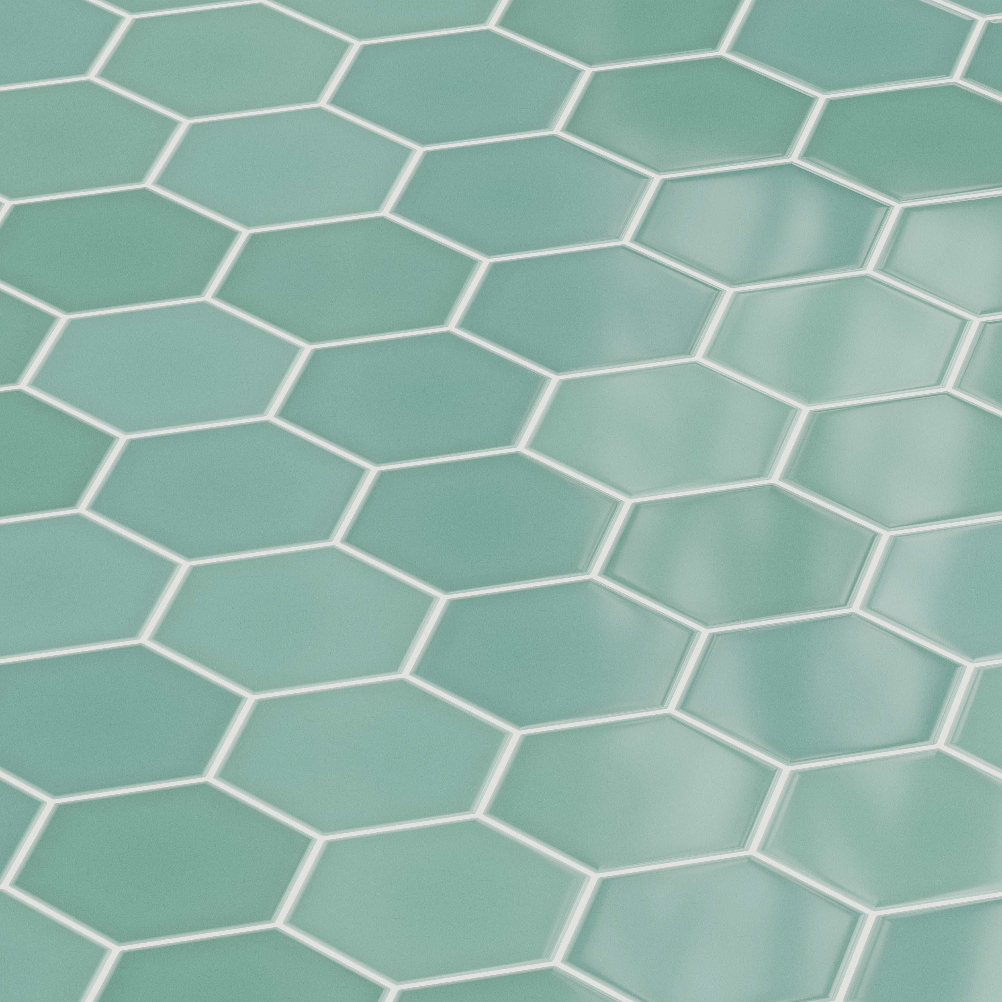 8" Hexagon Original Ceramic Tile in Amalfi Coast Gloss