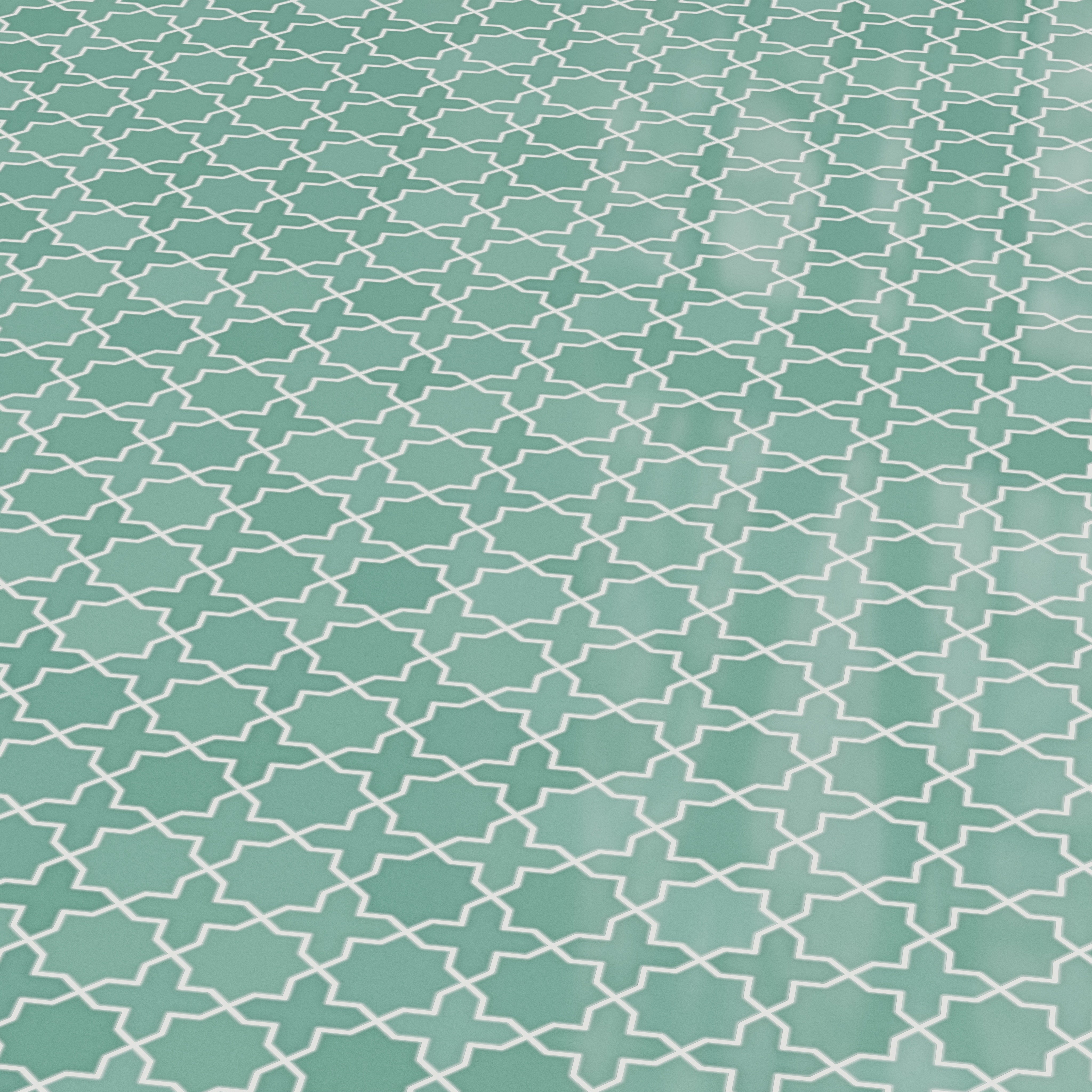 Mini Star & Cross Original Ceramic Tile in Amalfi Coast Gloss