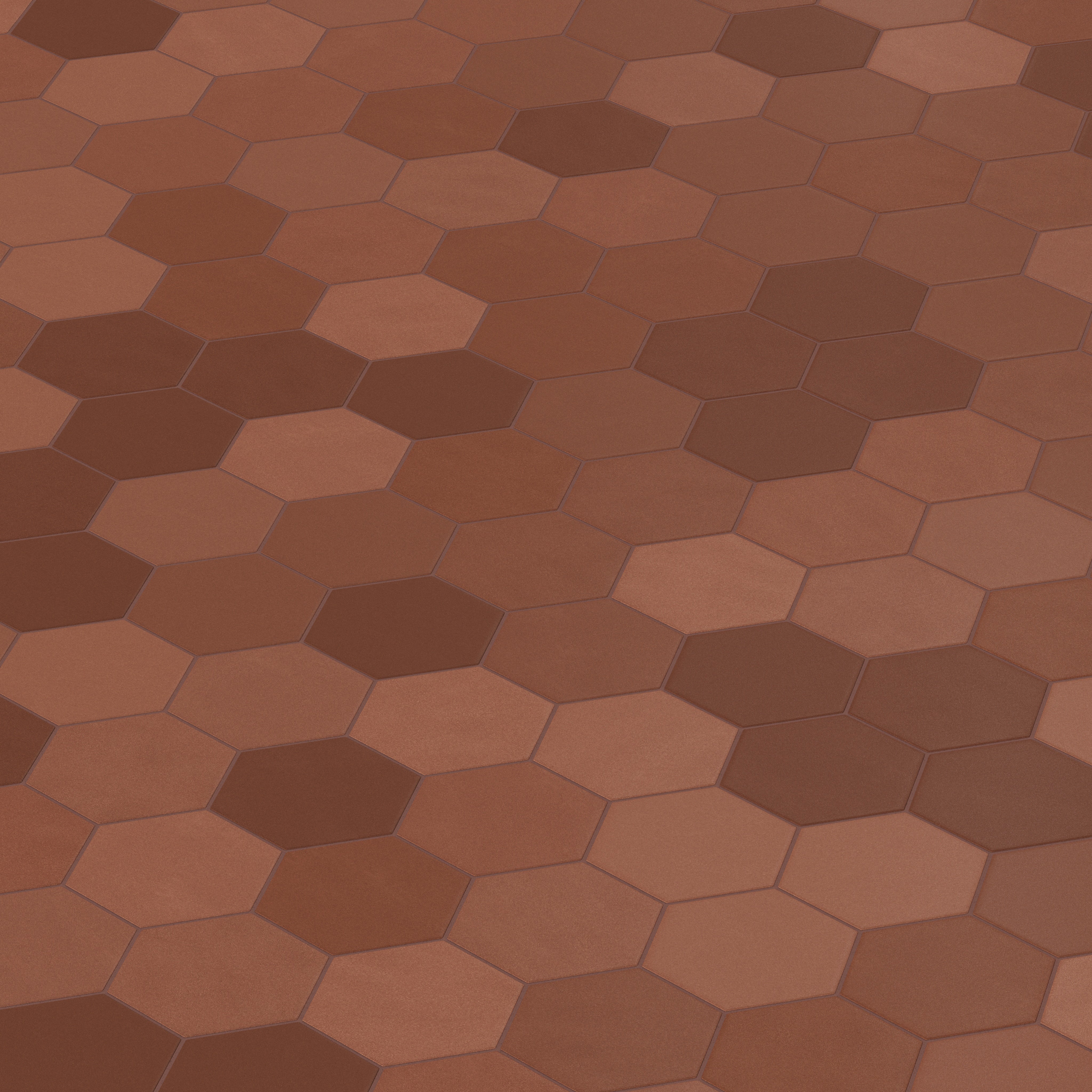 8" Hexagon Original Ceramic Tile in Antique