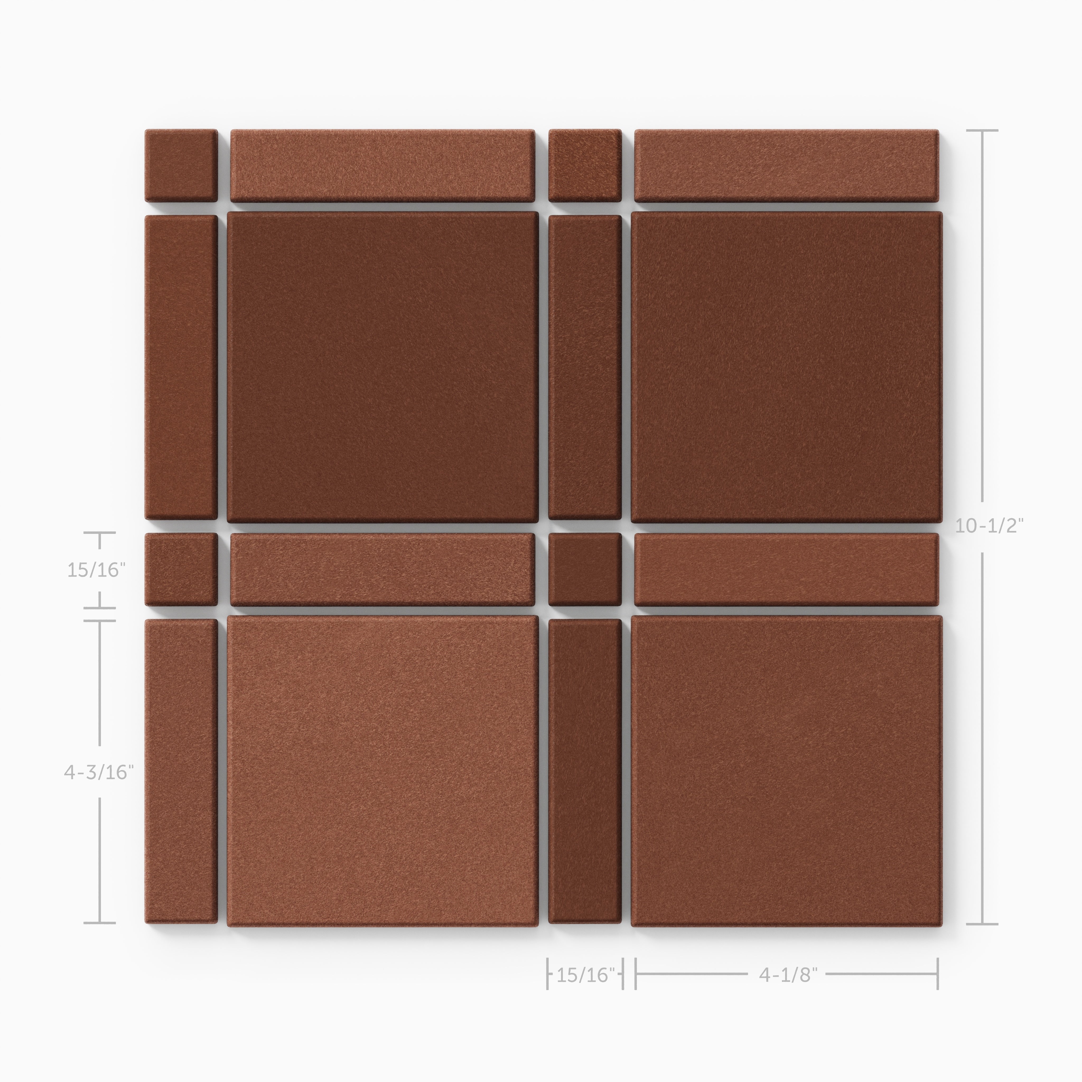Lattice Sheeted Original Ceramic Tile in Antique