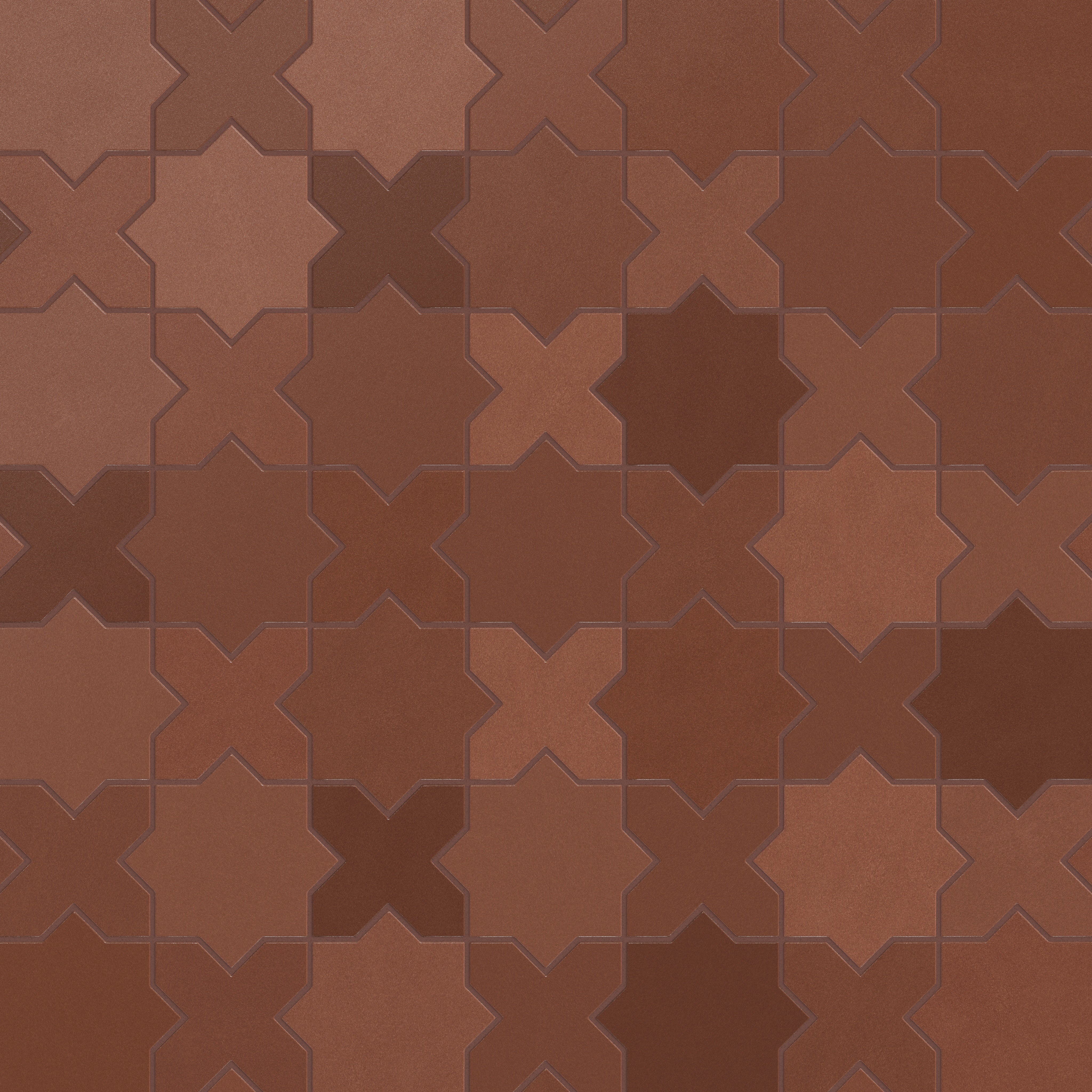 Star & Cross Original Ceramic Tile in Antique