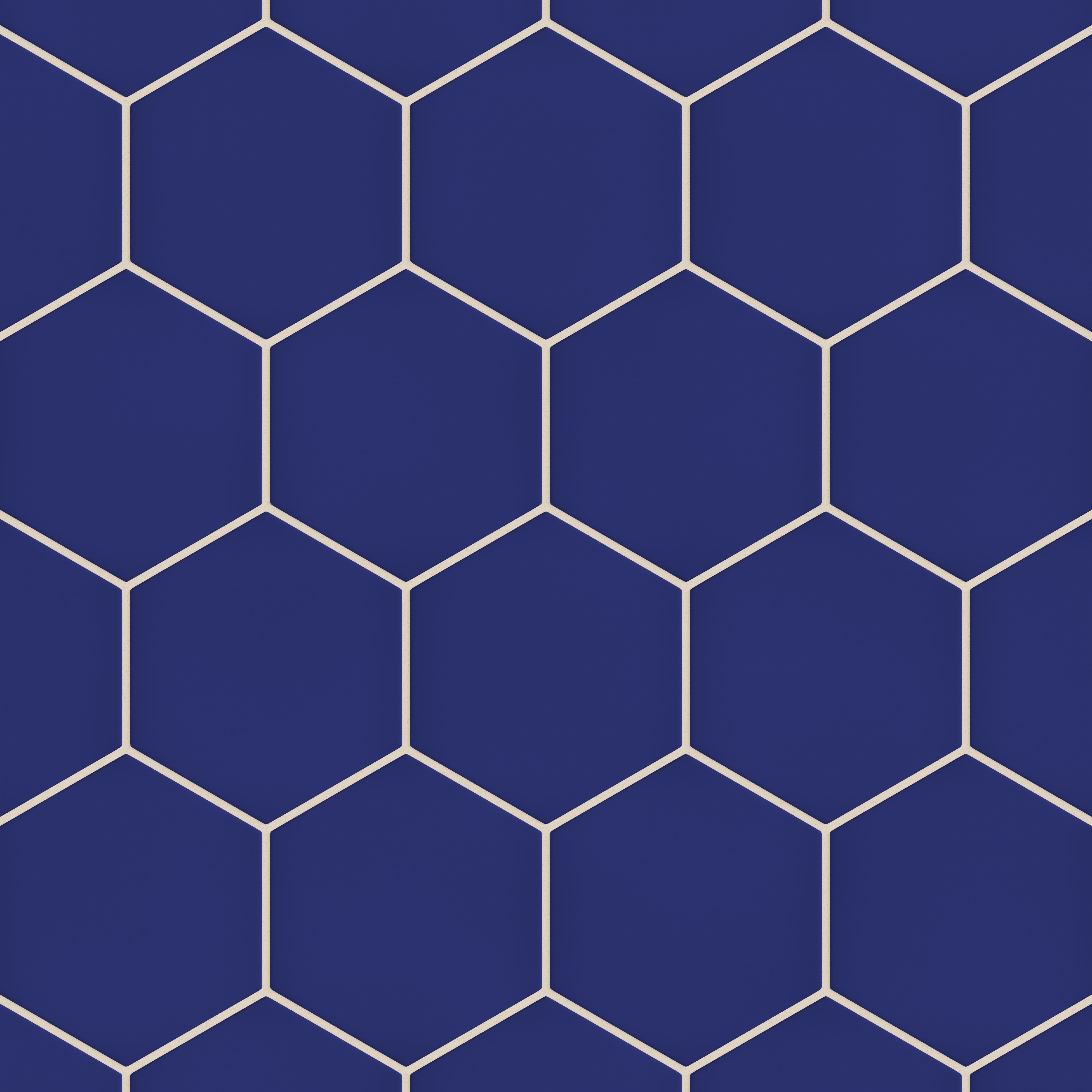 6" Hexagon Original Ceramic Tile in Azul Matte