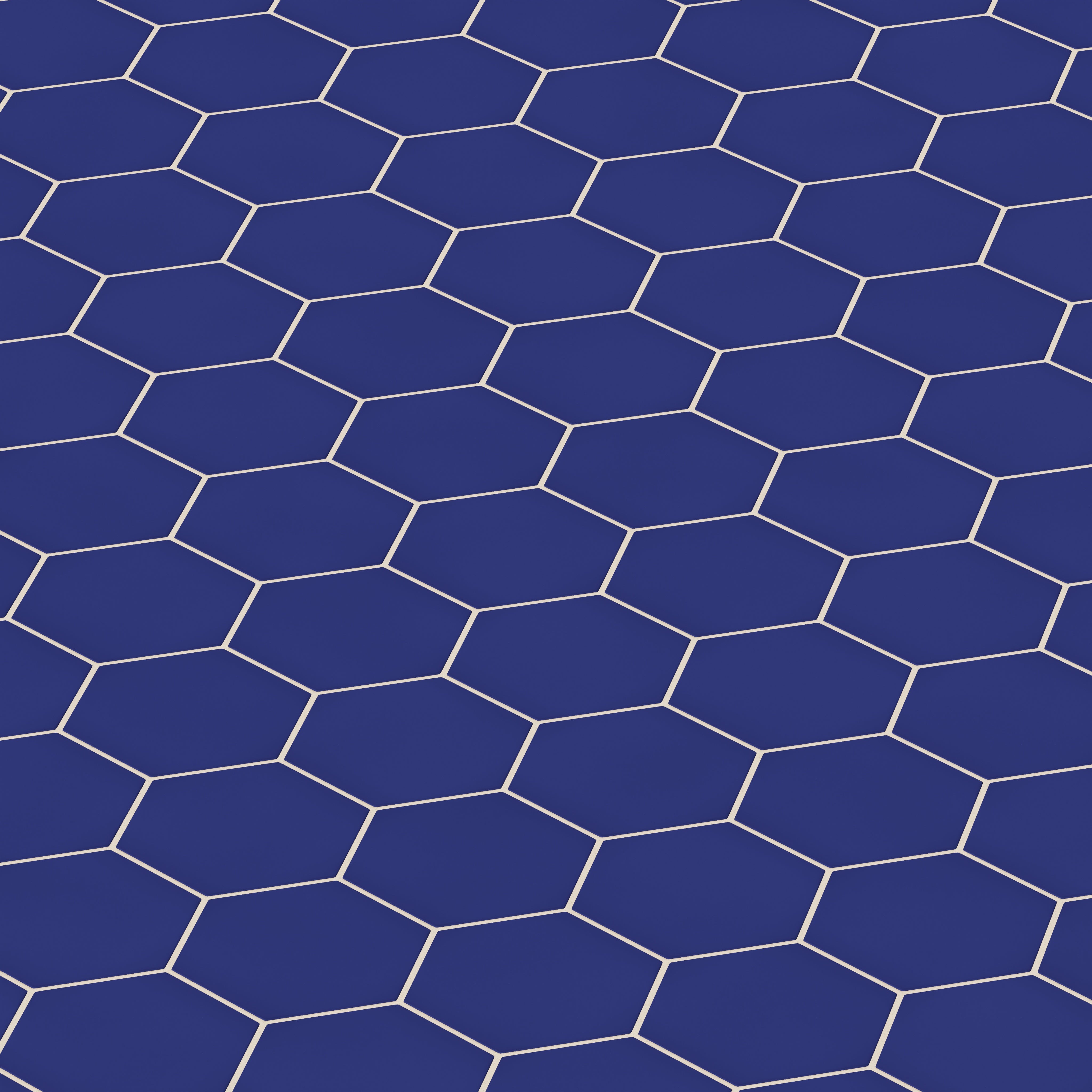 6" Hexagon Original Ceramic Tile in Azul Matte