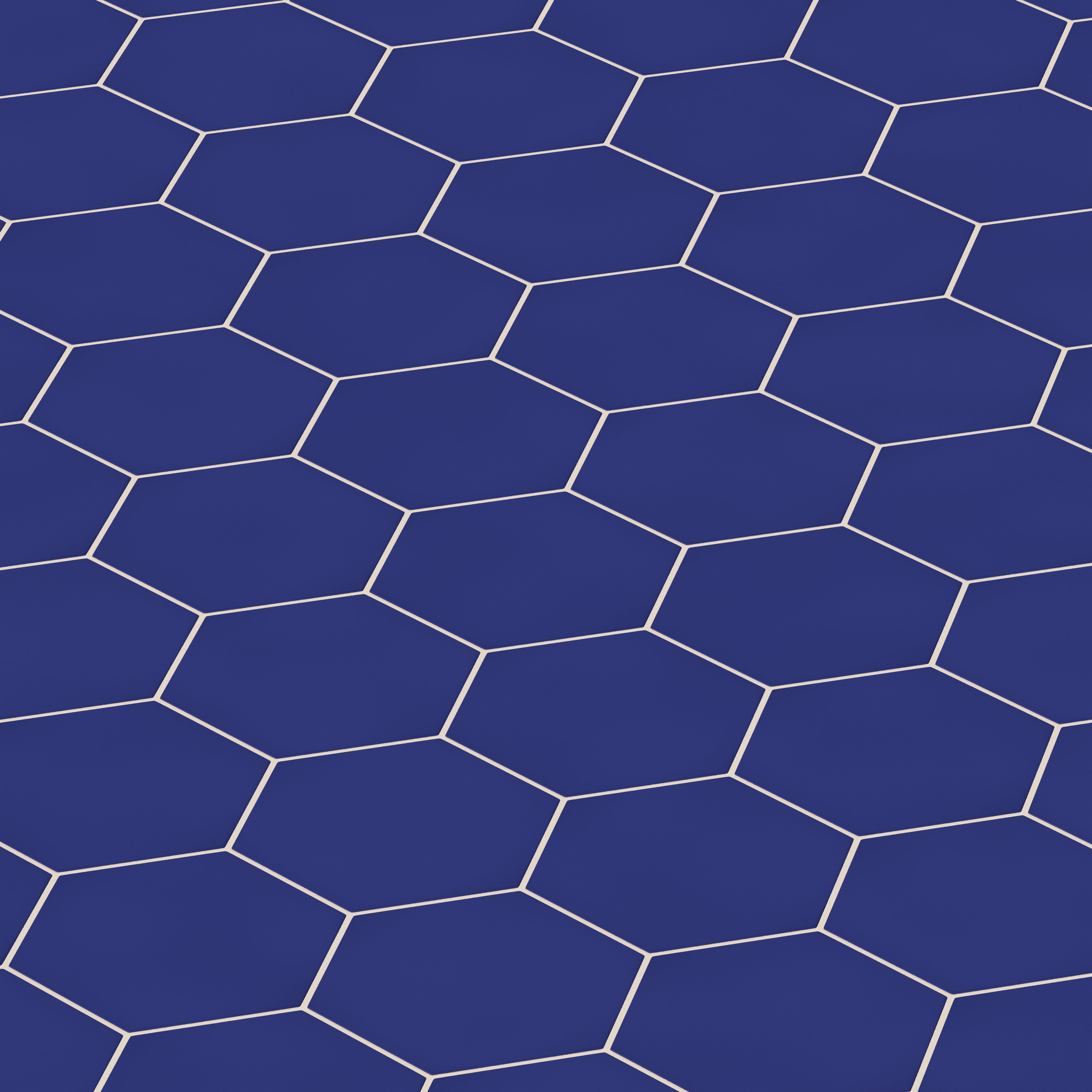 8" Hexagon Original Ceramic Tile in Azul Matte