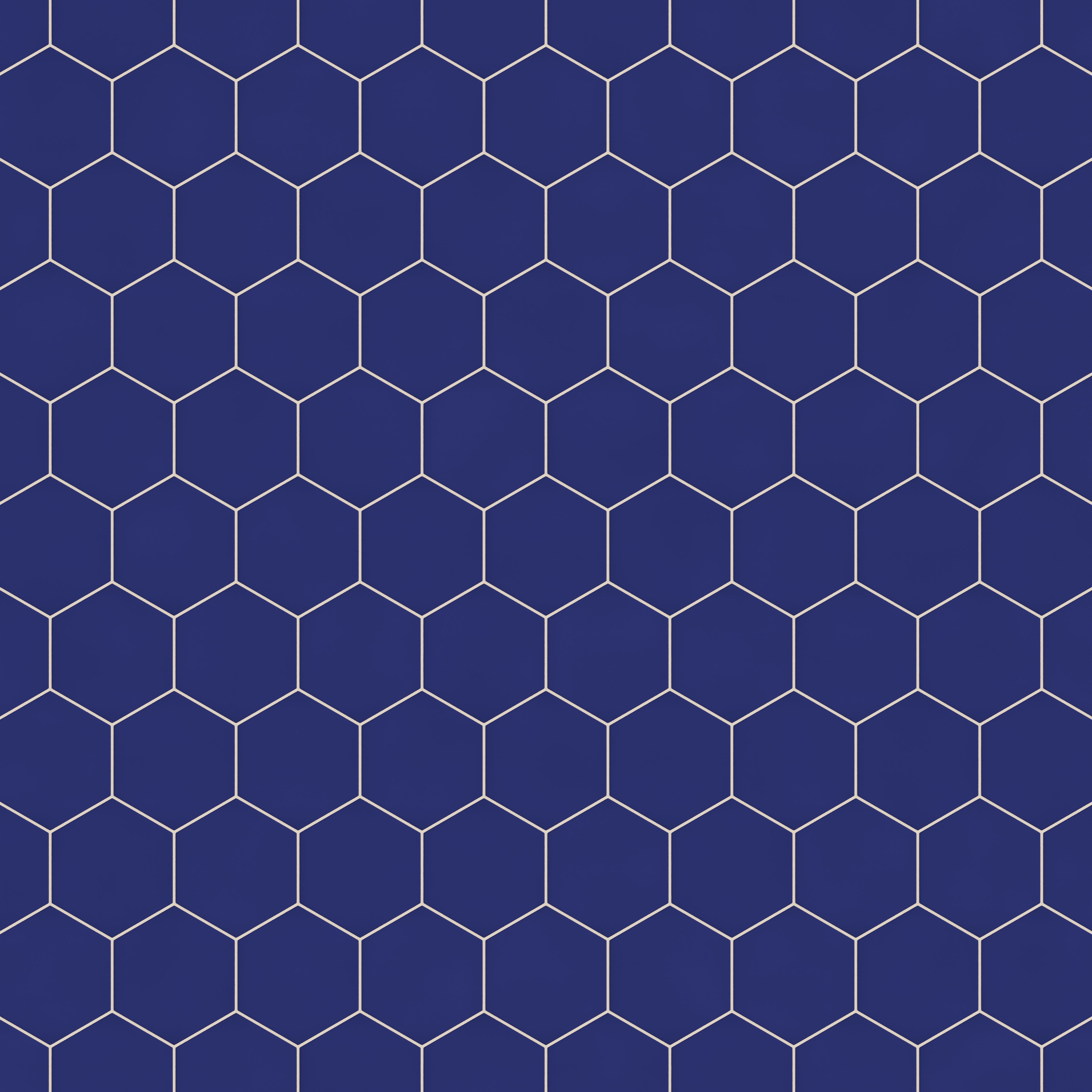 8" Hexagon Original Ceramic Tile in Azul Matte