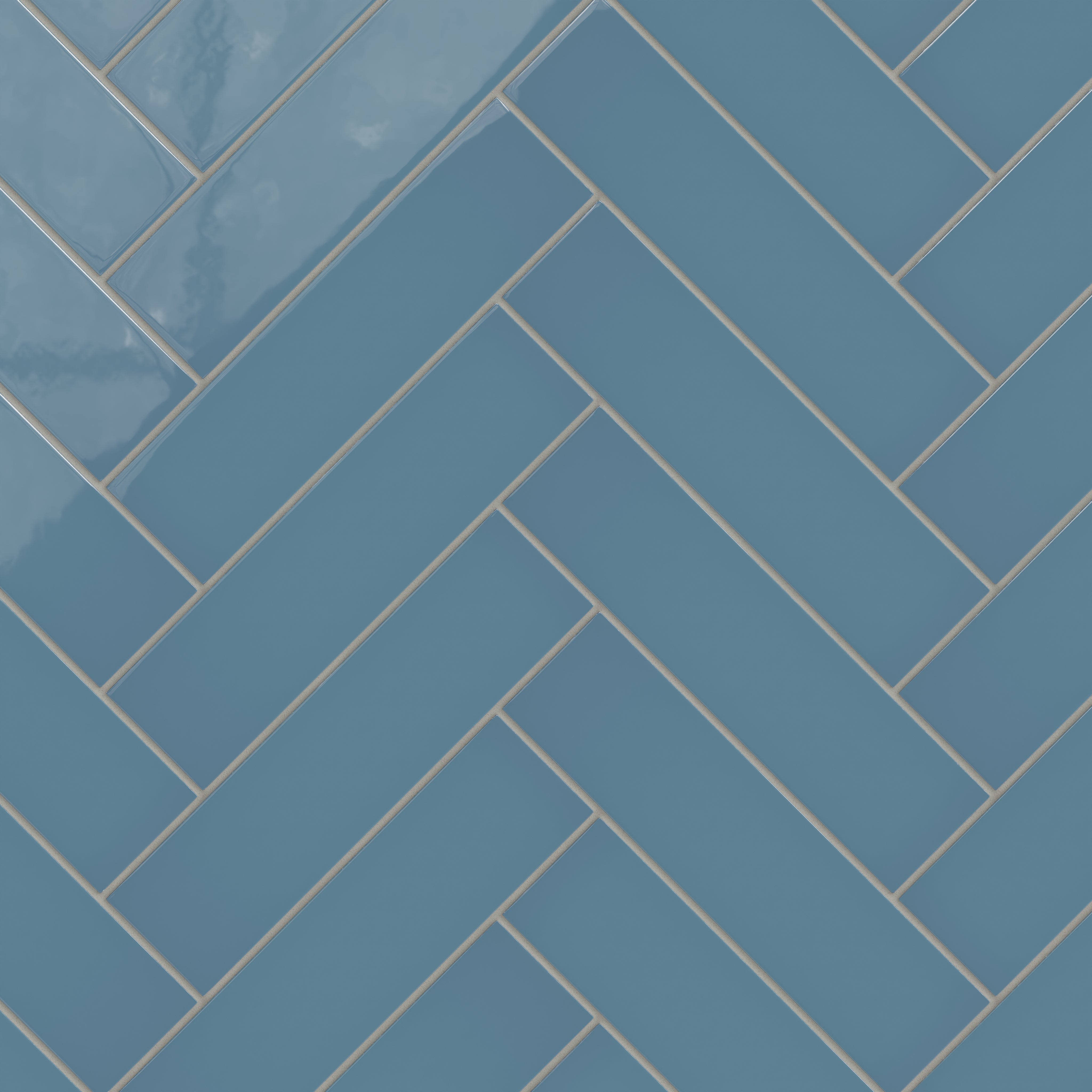 3x12 Natural Press Ceramic Tile in Azurite Gloss