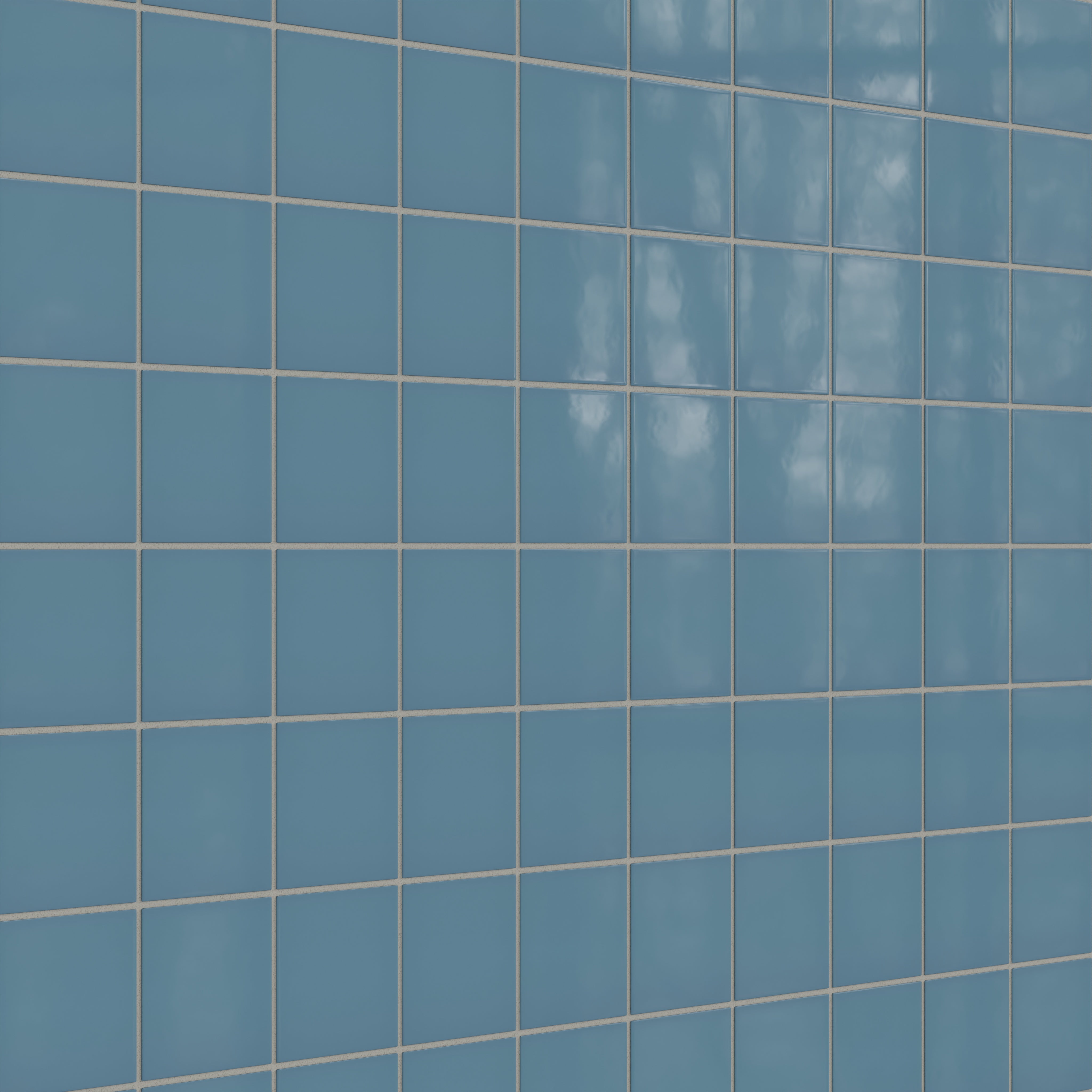 4x4 Natural Press Ceramic Tile in Azurite Gloss