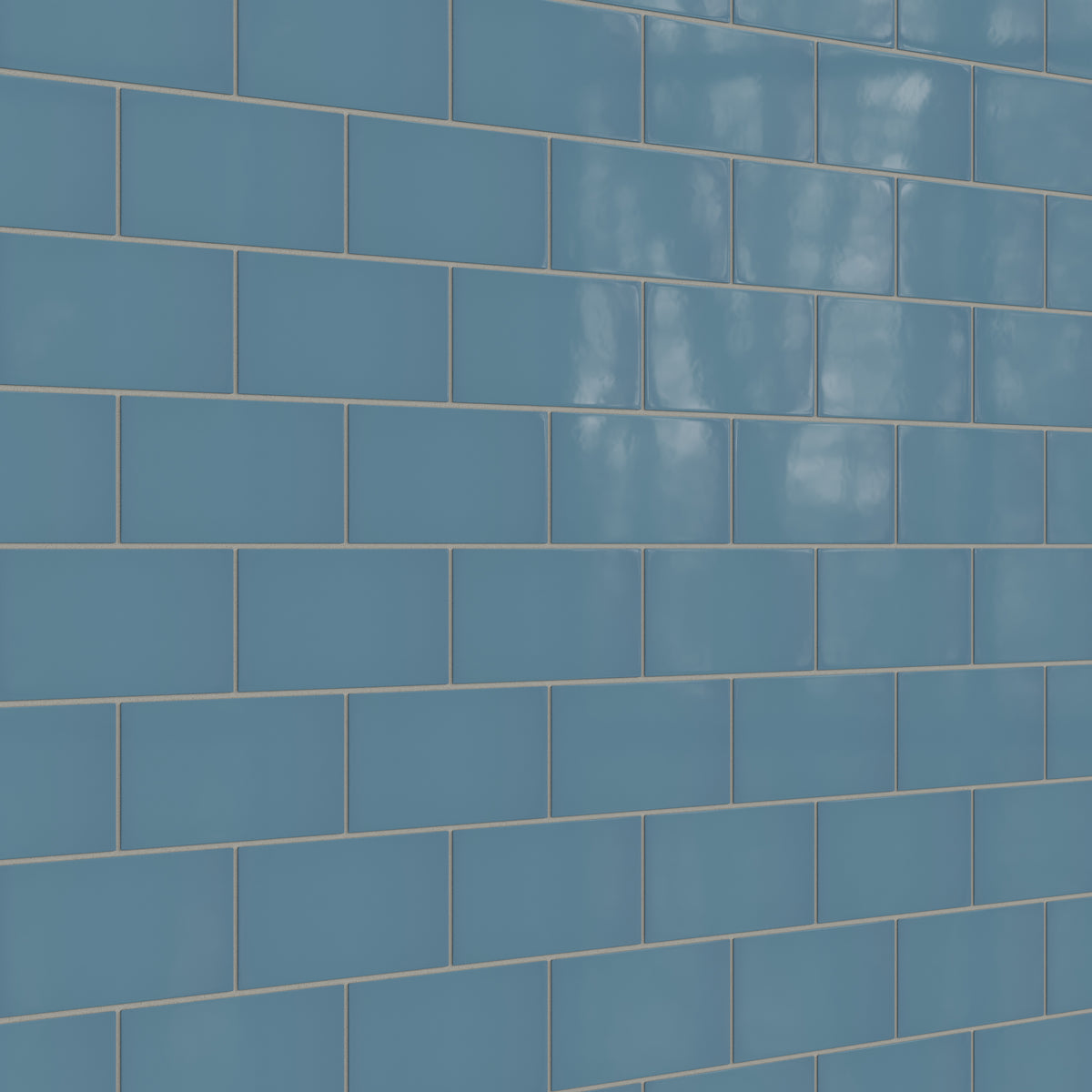 4x8 Natural Press Ceramic Tile in Azurite Gloss