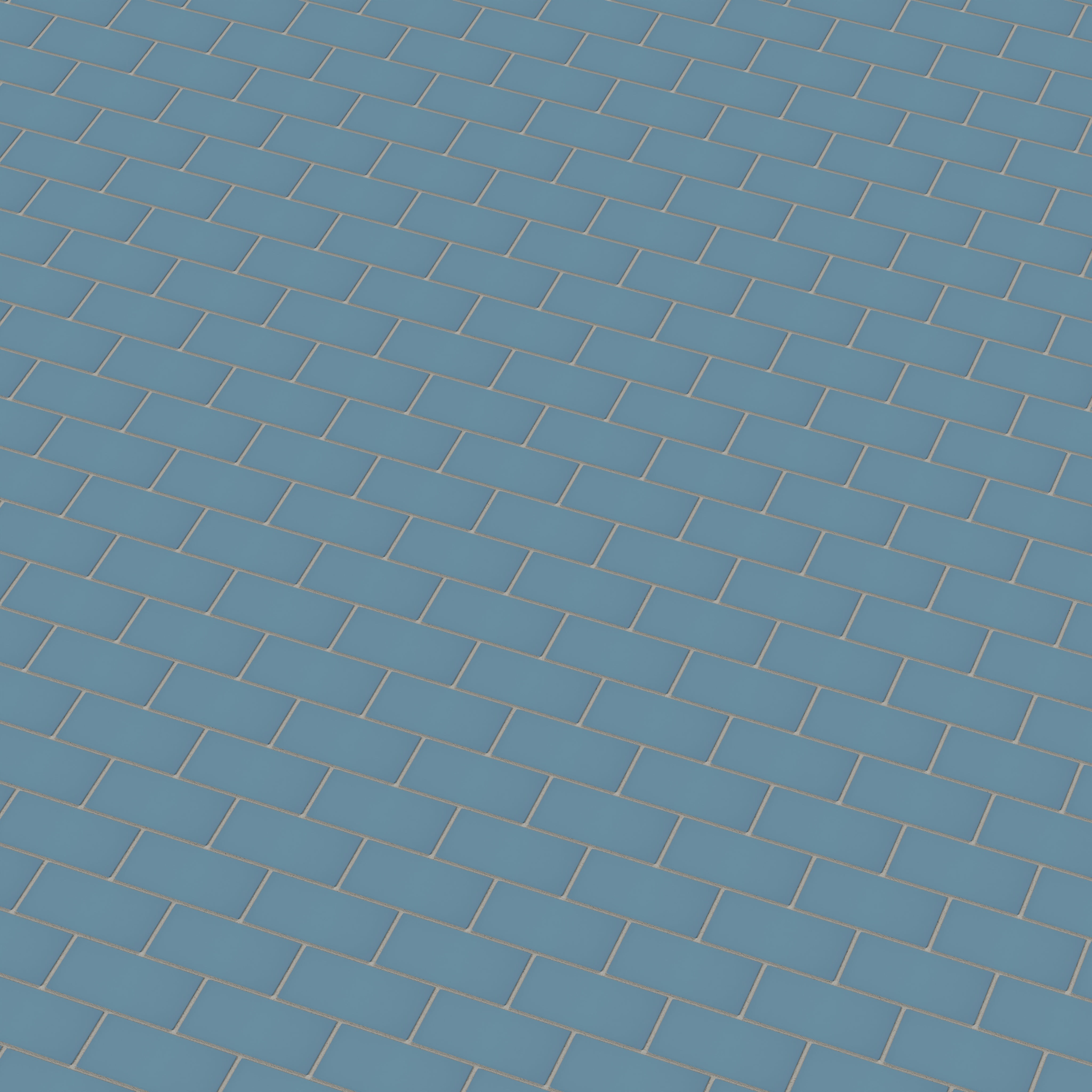 2x4 Half Offset Sheeted Natural Press Ceramic Mosaic Tile in Azurite Matte
