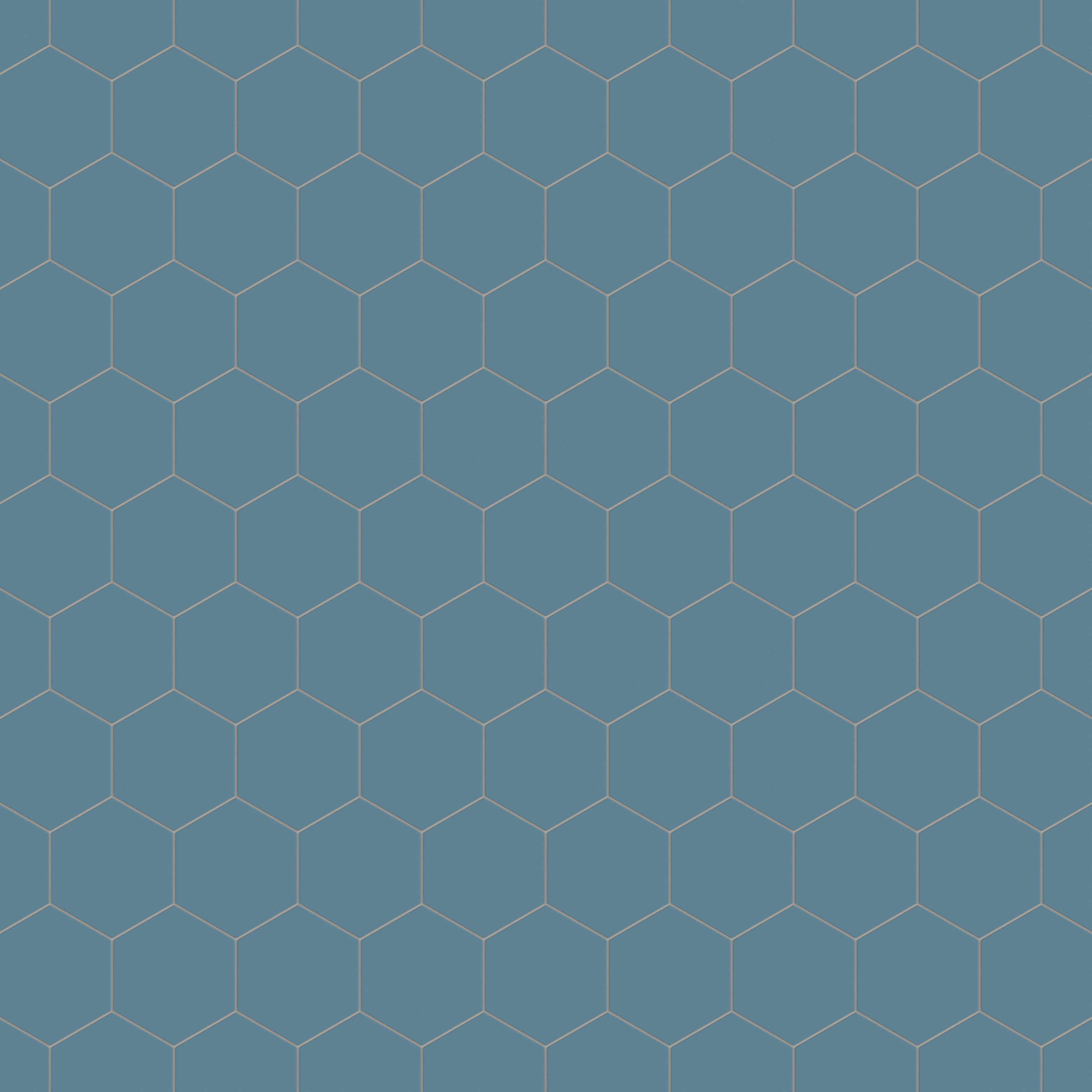 8" Hexagon Natural Press Ceramic Tile in Azurite Matte