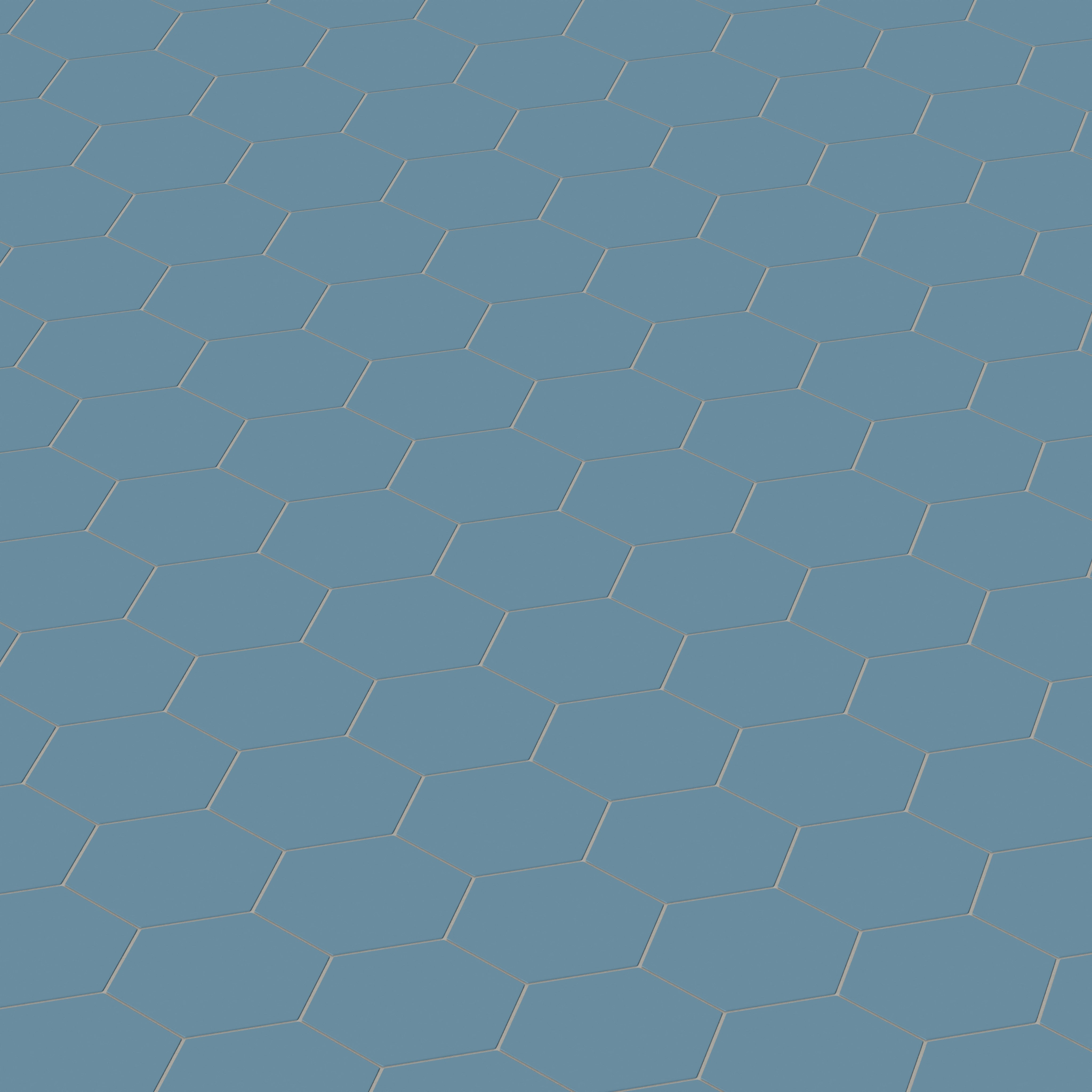 8" Hexagon Natural Press Ceramic Tile in Azurite Matte