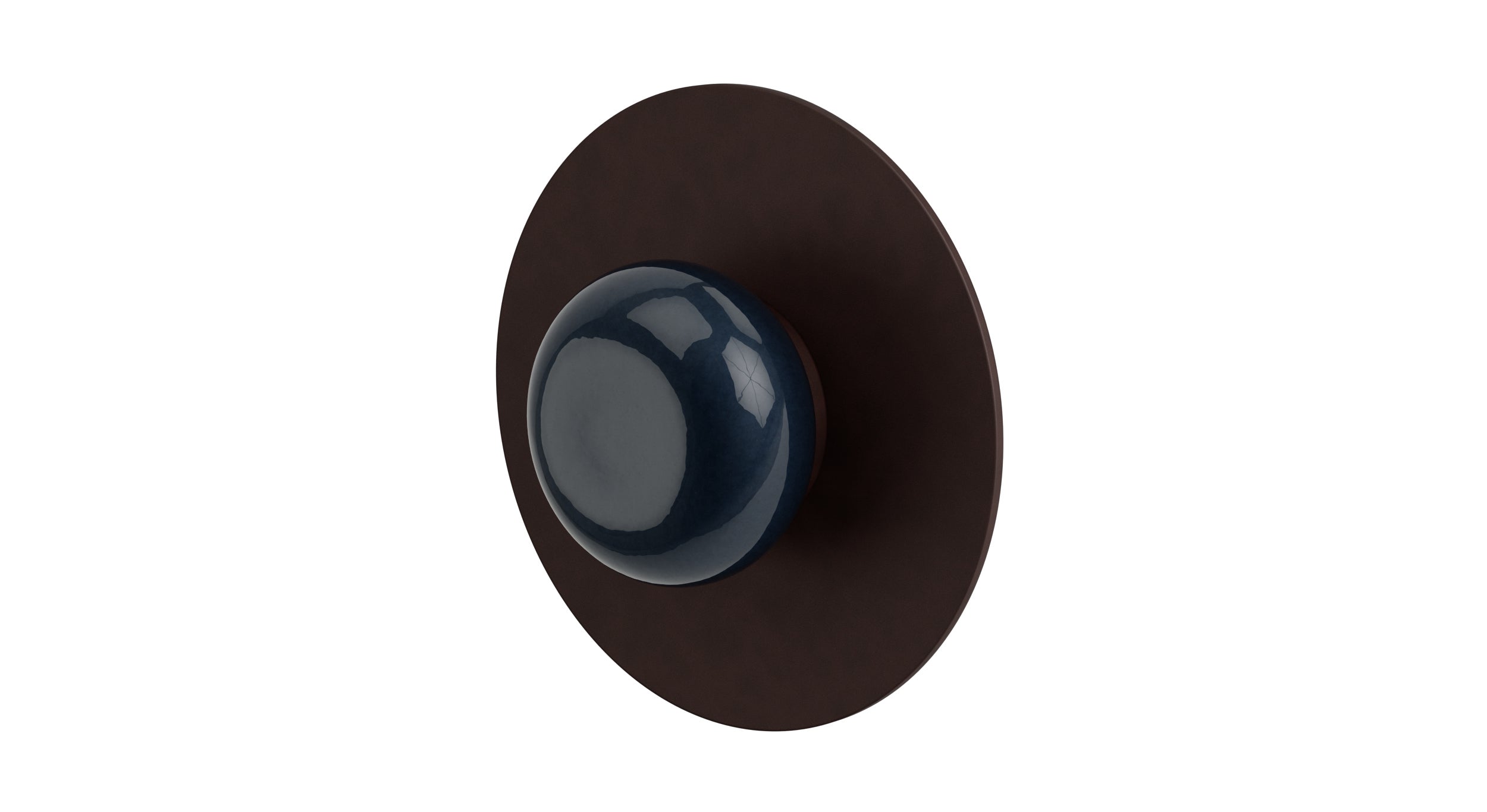 Foundry One Handle Wall Mount Shower Trim with Pebble Ceramic Knob Handle in Architectural Copper