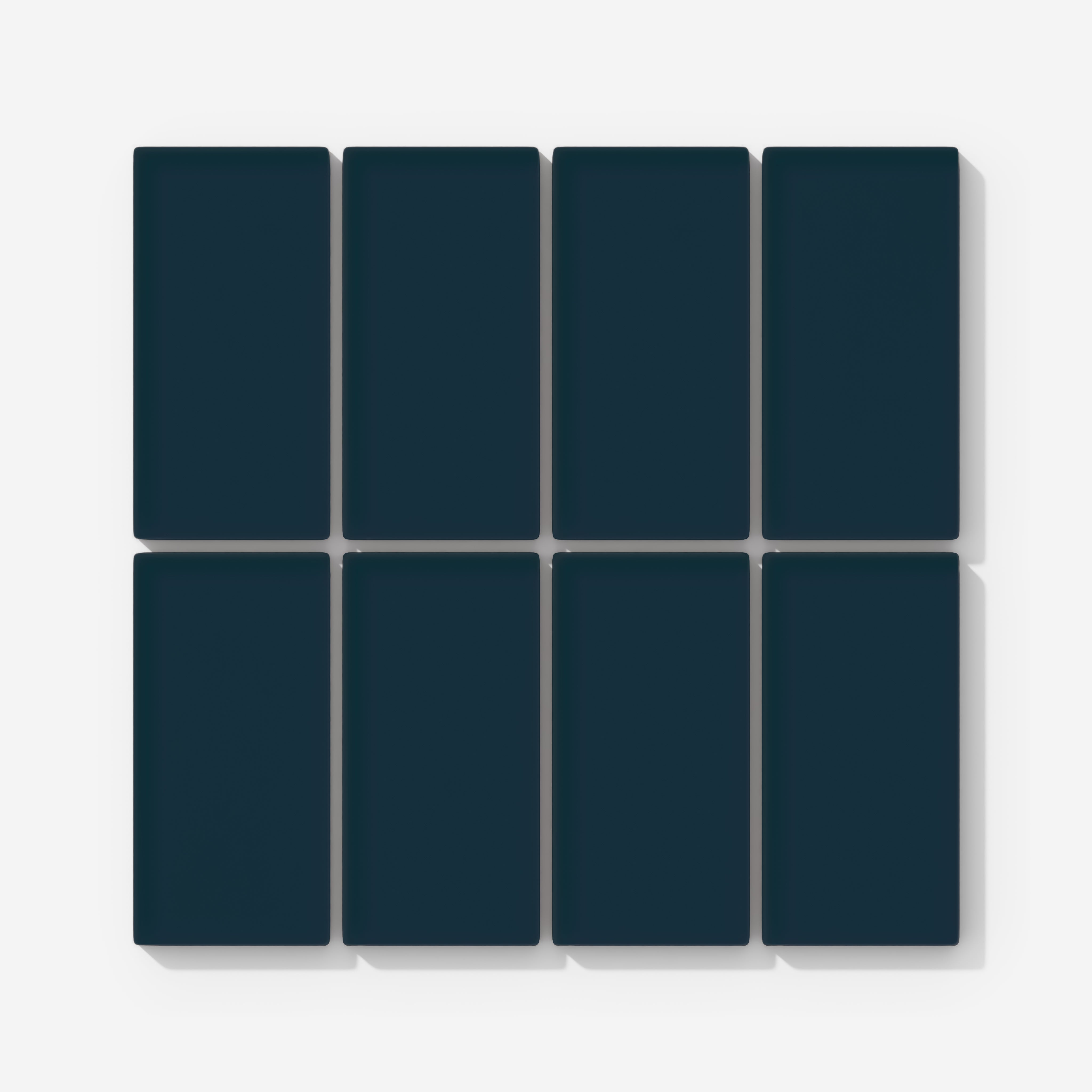 2x4 Straight Set Sheeted Glass Mosaic Tile in Grackle Gloss