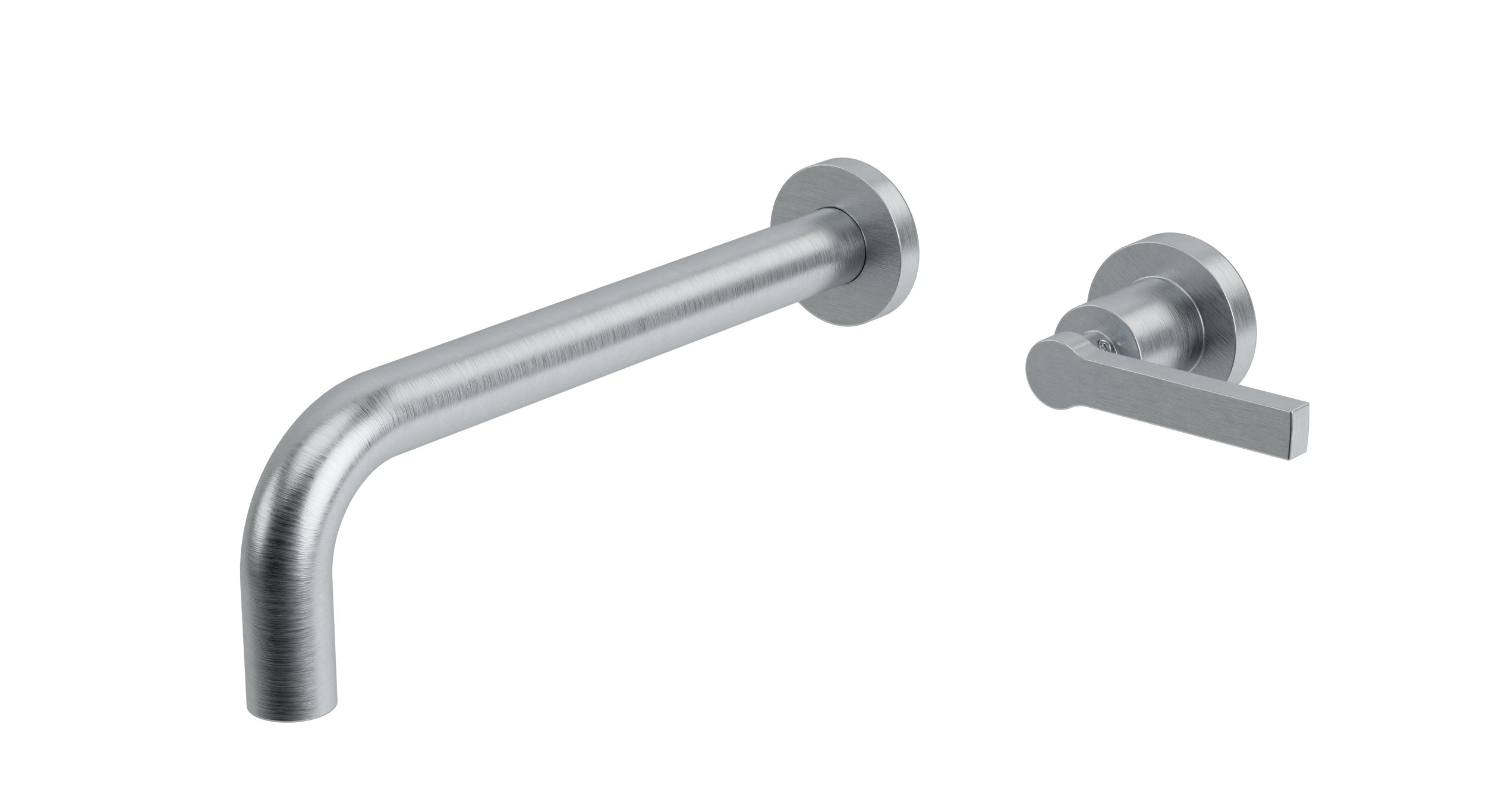 Flatiron One Handle Wall Mount 10" Lavatory Faucet with Linear Lever Handle in Satin Chrome