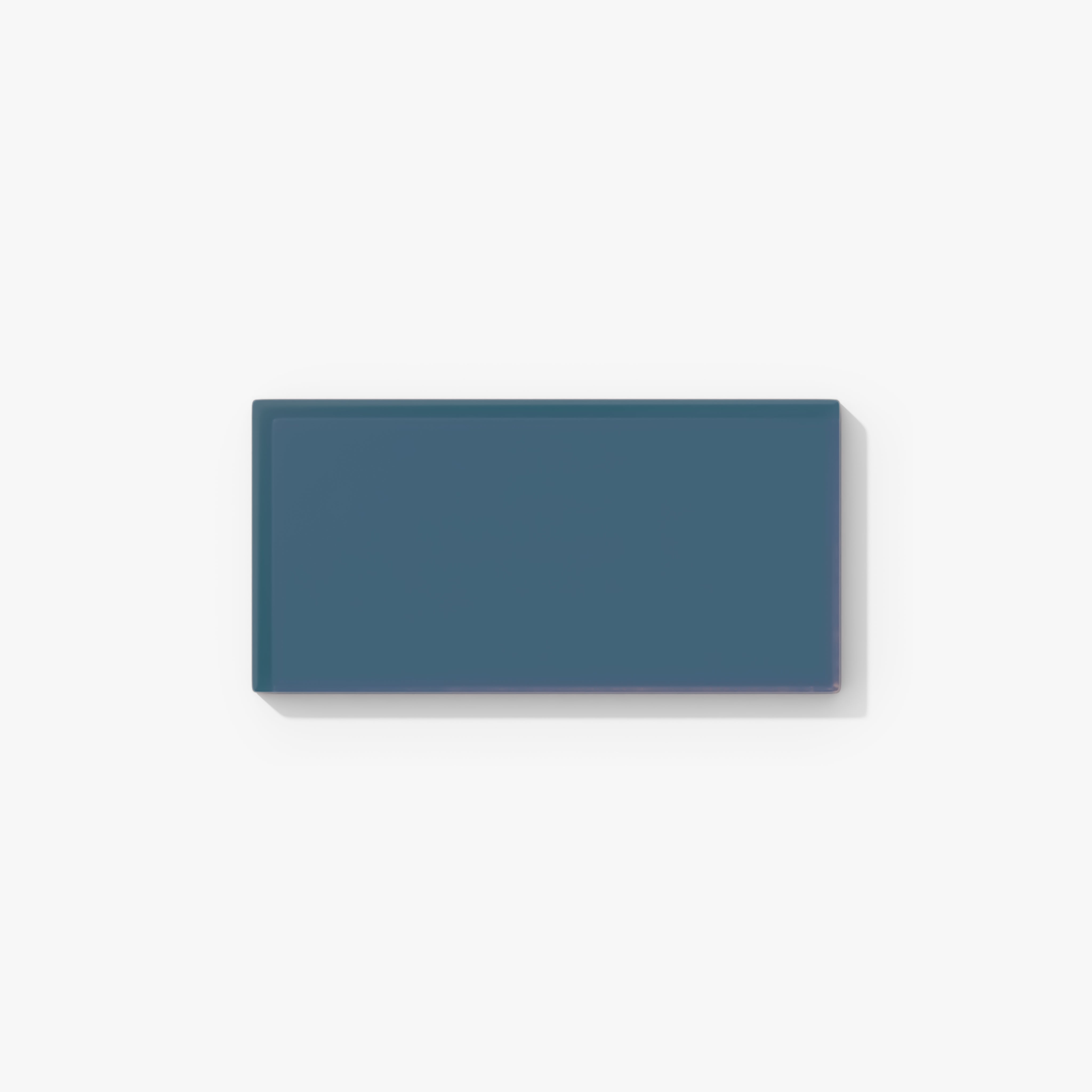 3x6 Glass Tile in Blue Jay Matte