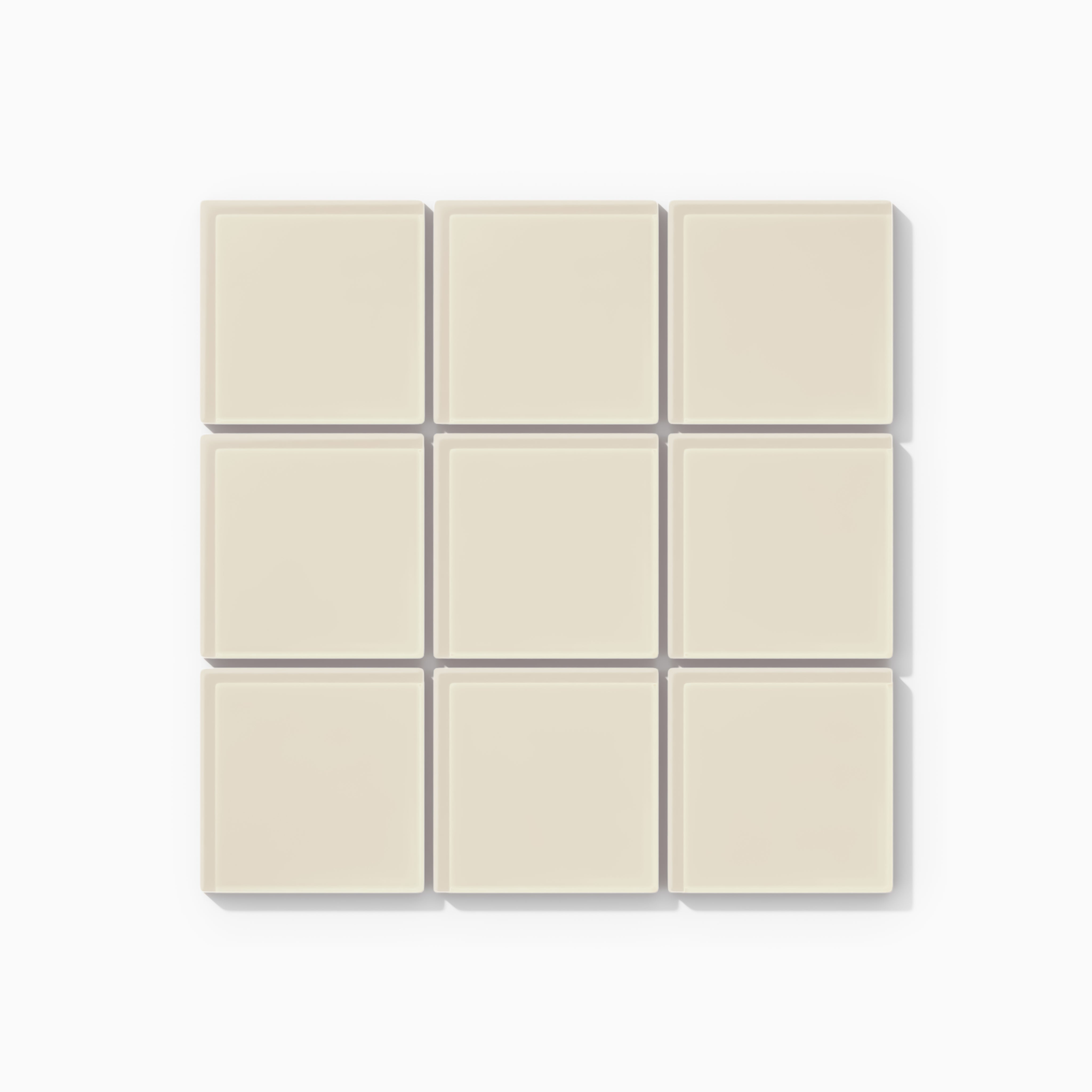 3x3 Straight Set Sheeted Glass Mosaic Tile in Sparrow Gloss