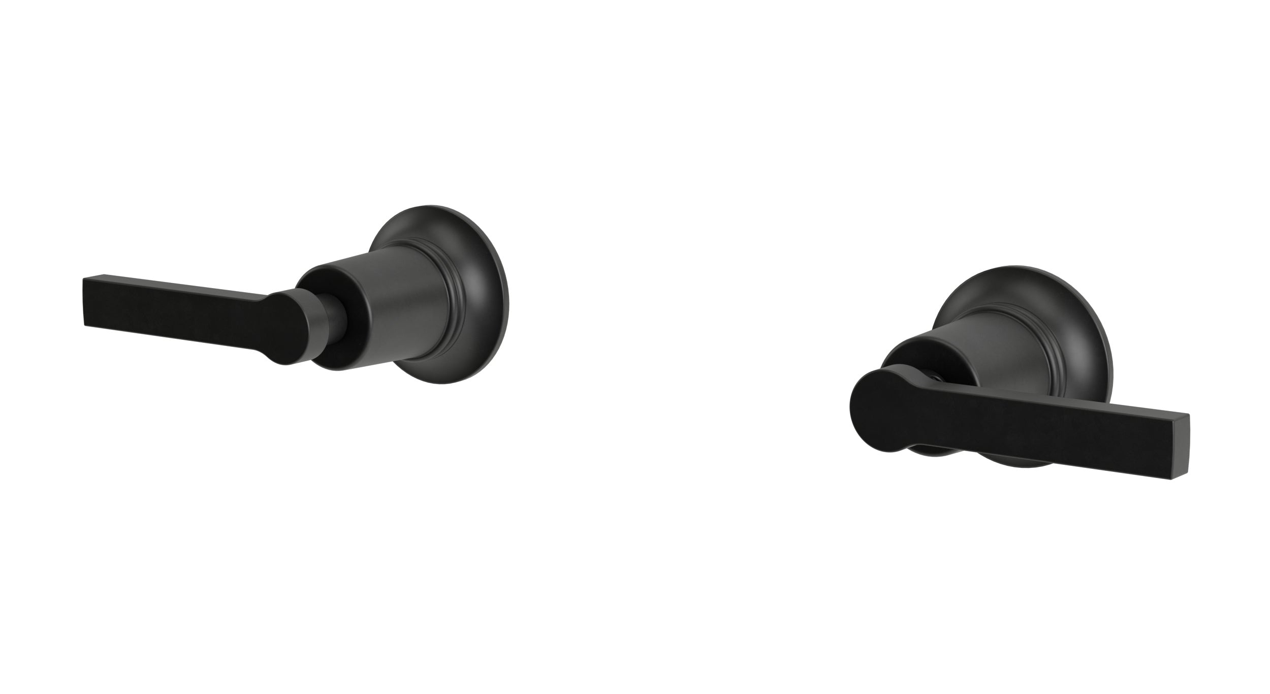 Emerson Two Handle Wall Mount Bath Trim with Classic Lever Handles in Oil Rubbed Bronze