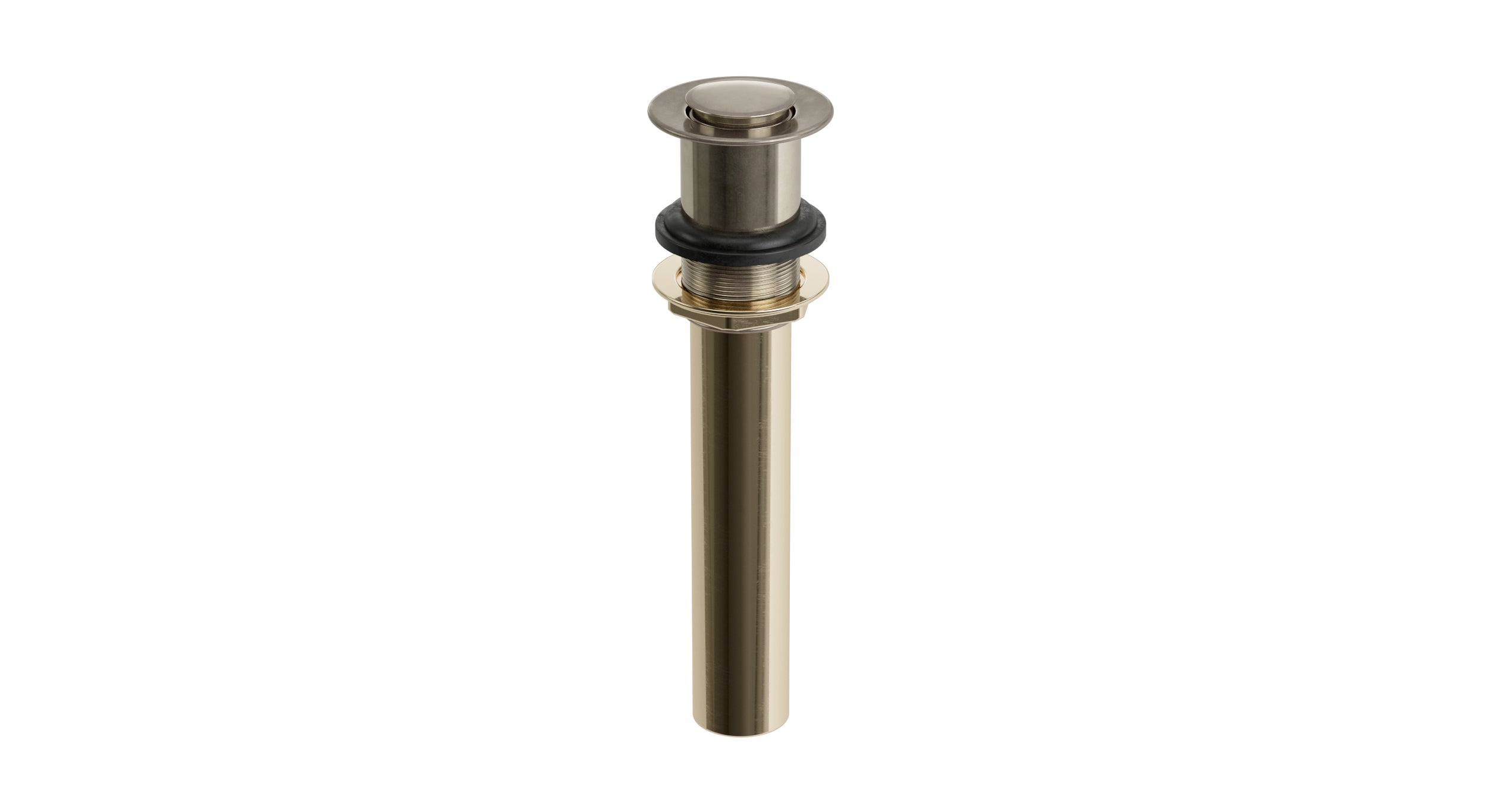 Lavatory Faucet Soft Touch Drain - Less Overflow in French Nickel