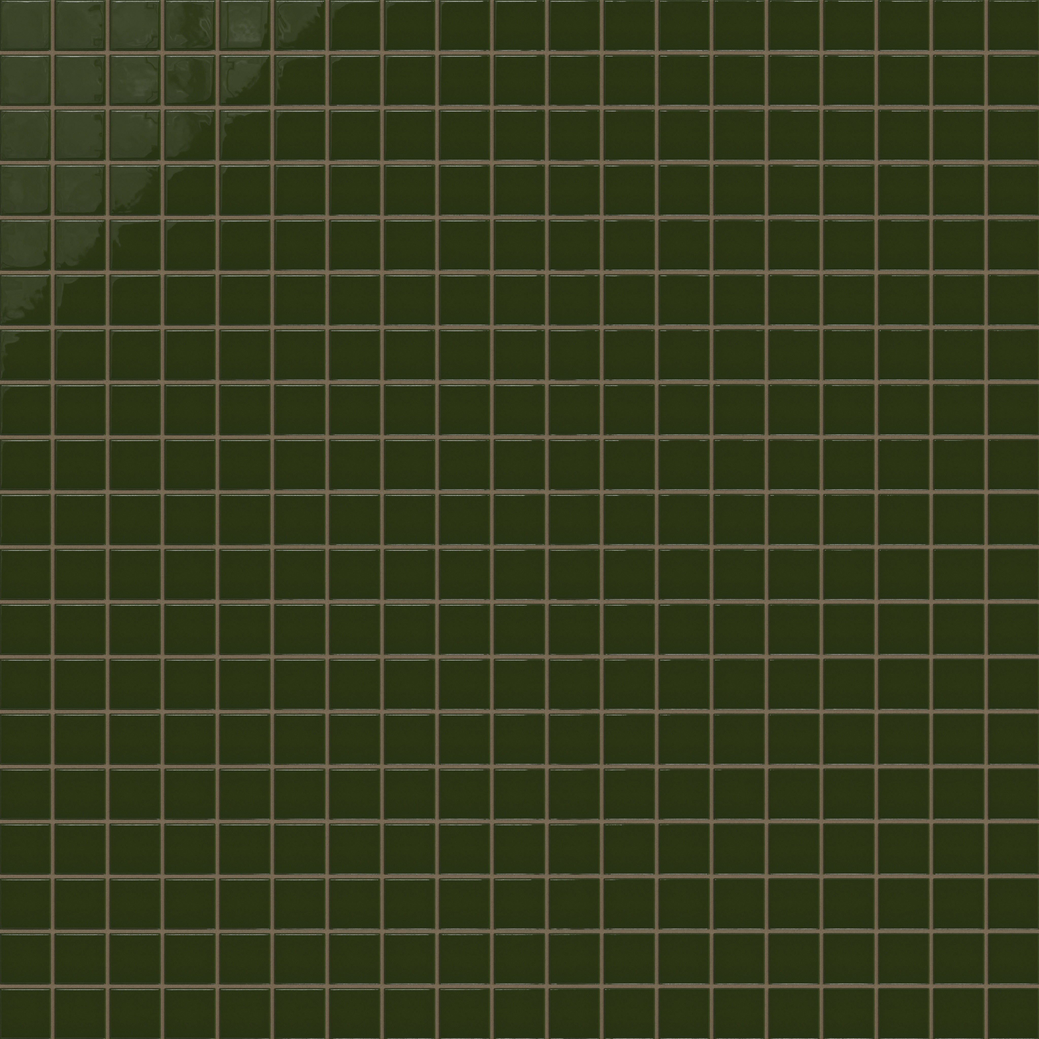 2x2 Straight Set Sheeted Natural Press Ceramic Mosaic Tile in Green Apatite Gloss