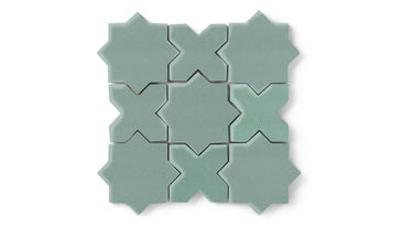 Mini Star & Cross Original Ceramic Tile in Amalfi Coast Matte