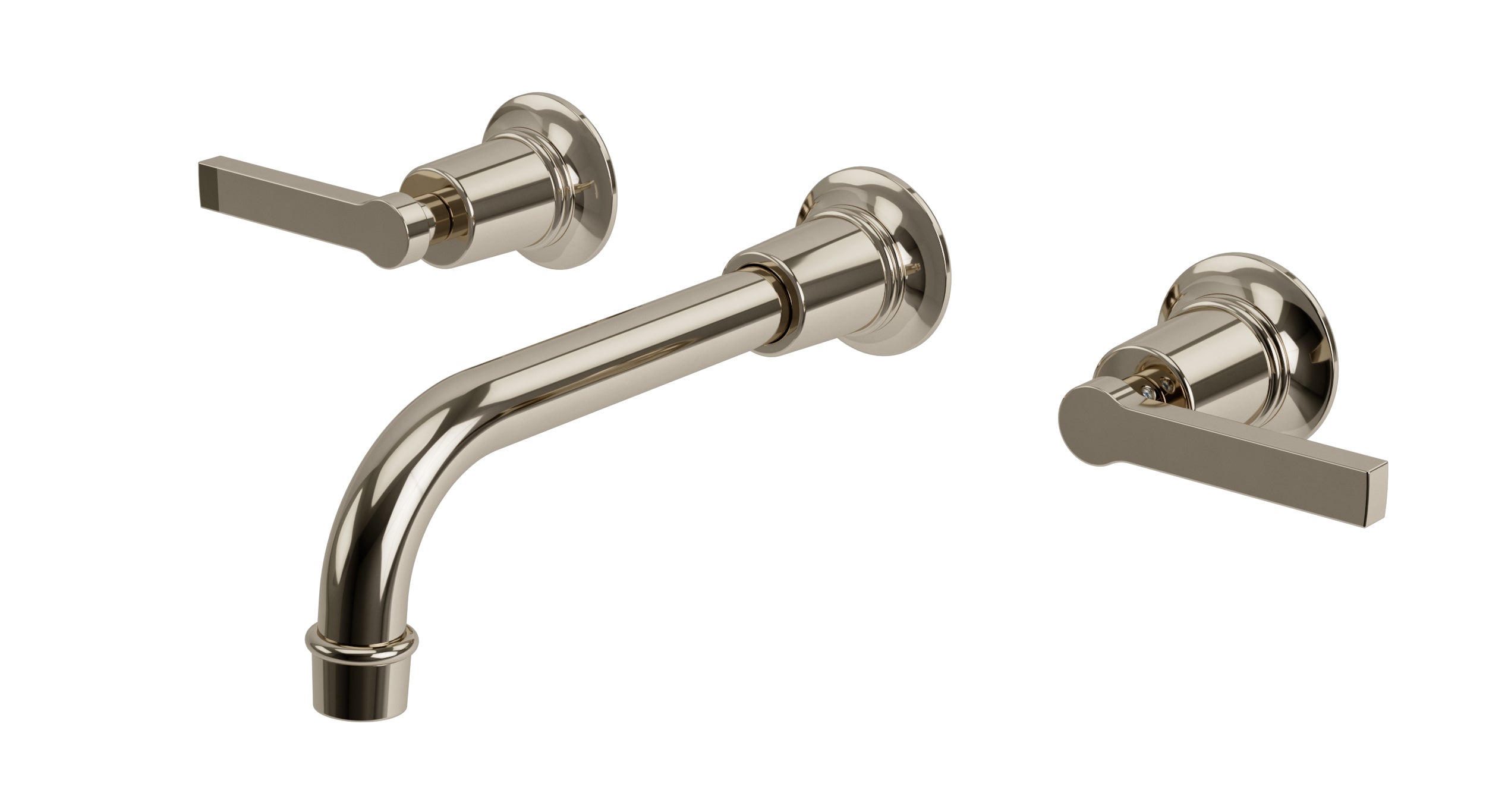 Emerson Two Handle Wall Mount 8.25" Lavatory Faucet with Classic Lever Handles