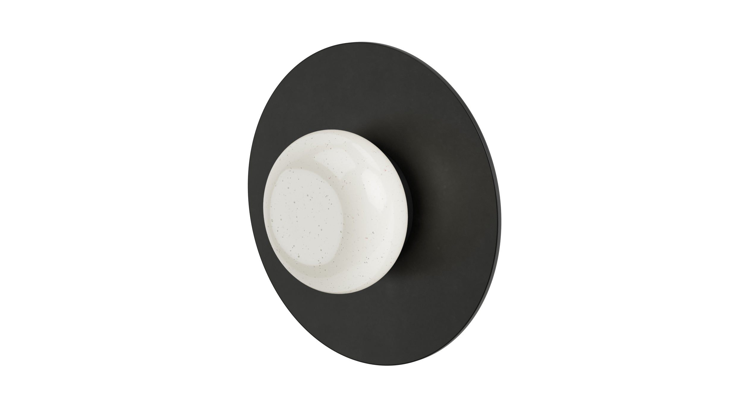 Foundry One Handle Wall Mount Shower Trim with Pebble Ceramic Knob Handle in Oil Rubbed Bronze