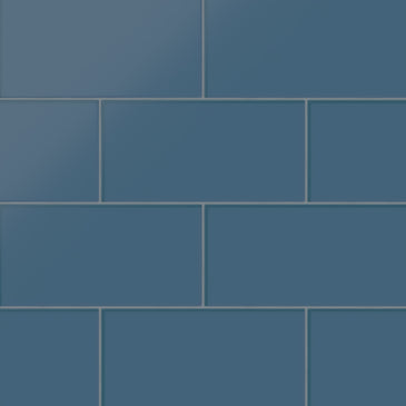 6x12 Glass Tile in Blue Jay Matte