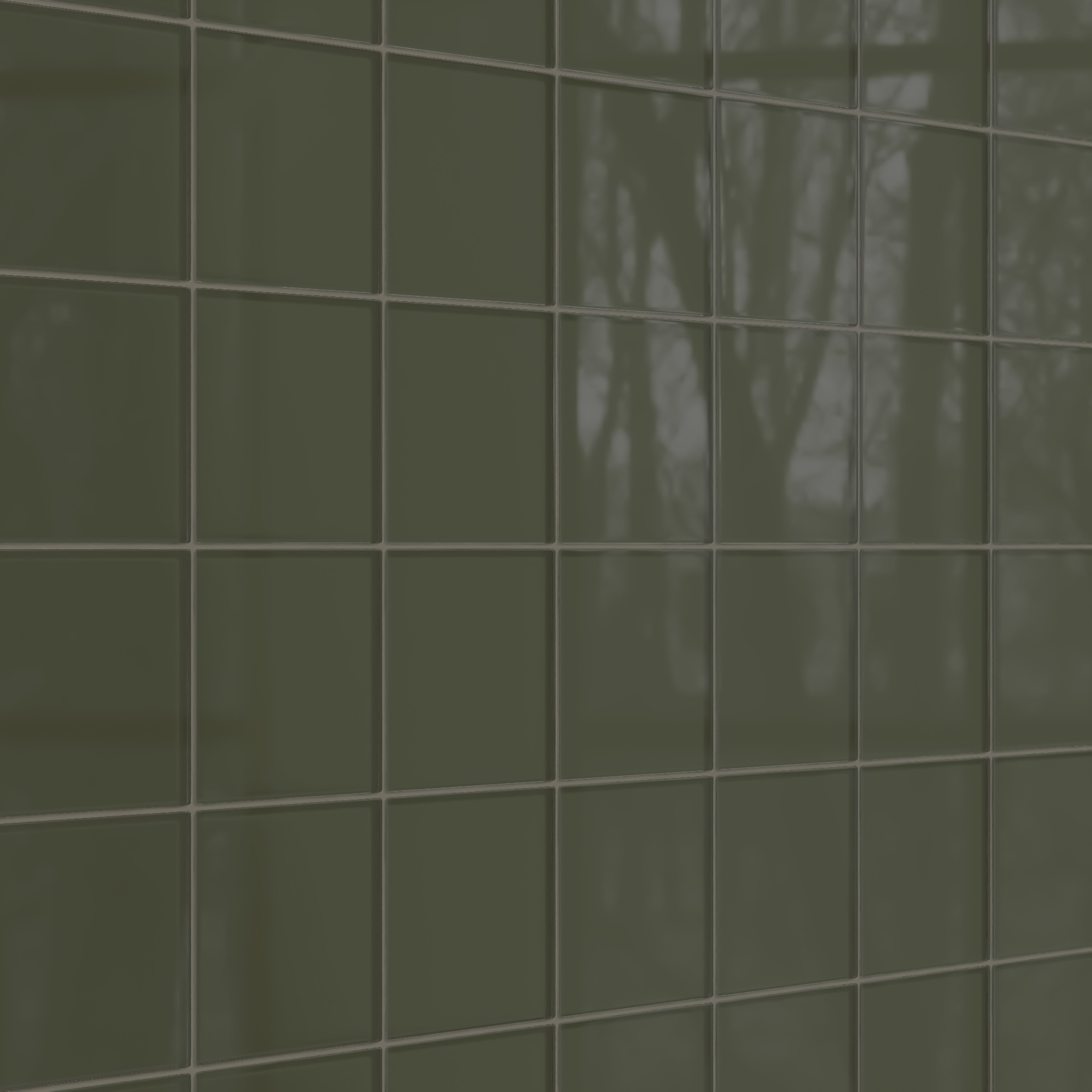 6x6 Glass Tile in Roadrunner Gloss