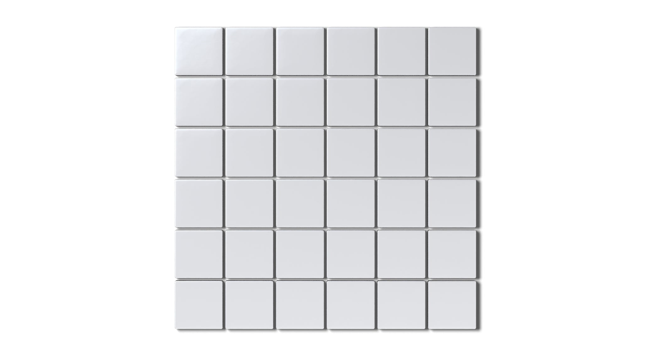 2x2 Straight Set Sheeted Natural Press Ceramic Mosaic Tile in Tin Oxide Matte