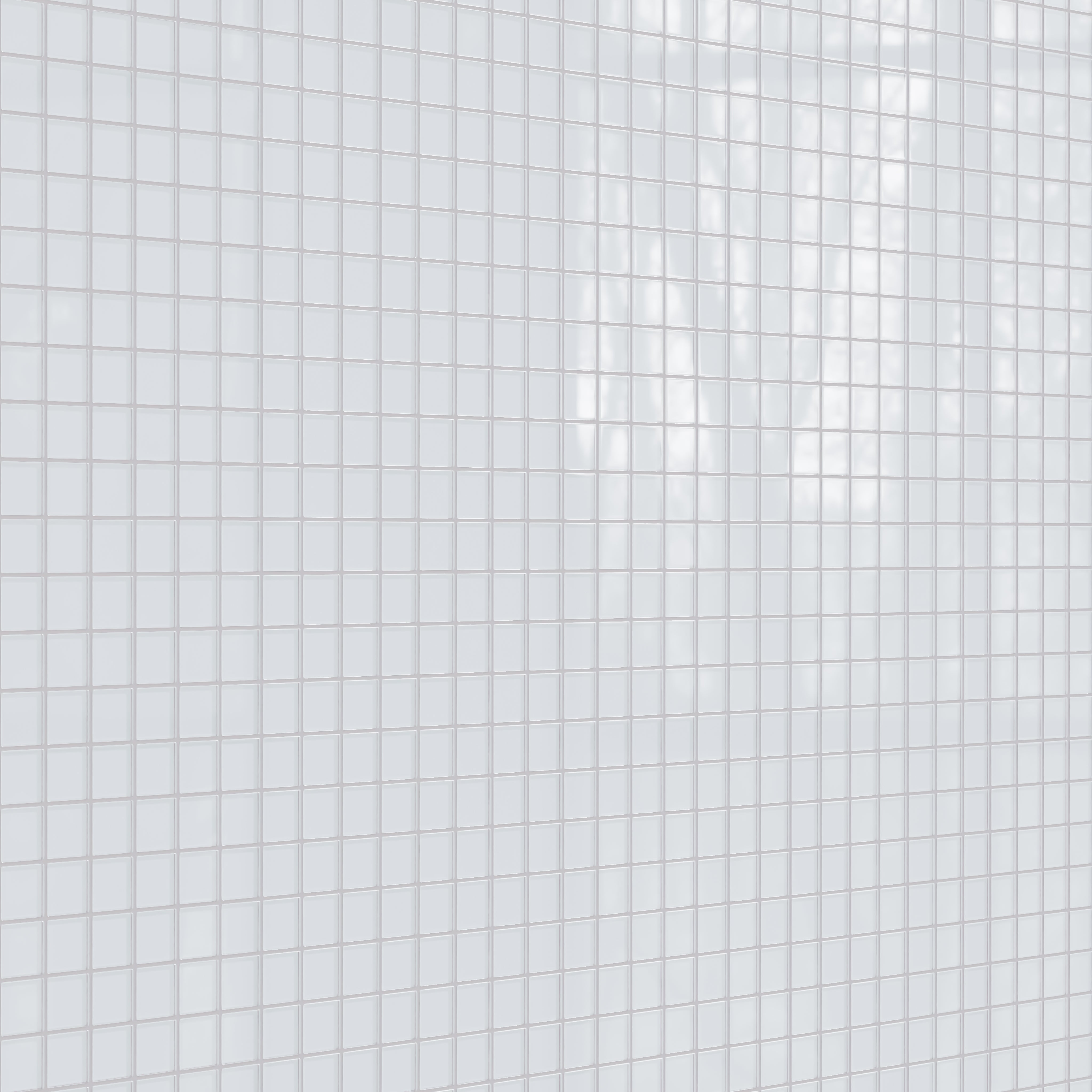 2x2 Straight Set Sheeted Glass Mosaic Tile in Snowy Owl Gloss