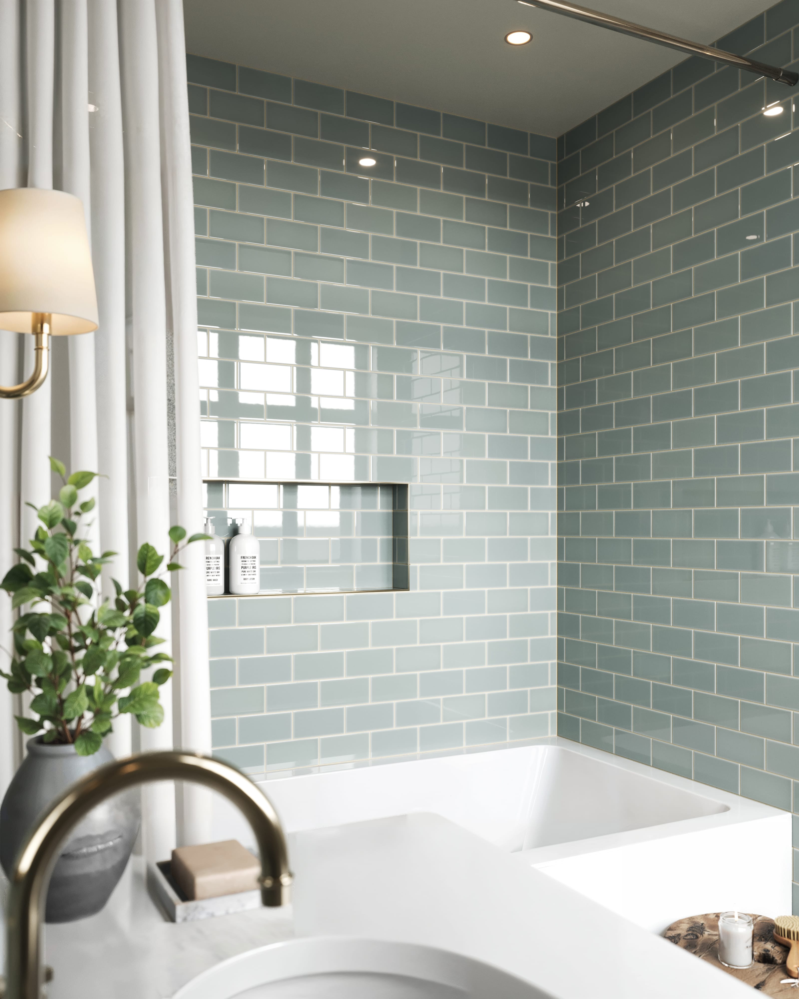 Quick Ship 3x6 Natural Press Ceramic Tile in Hood River Gloss