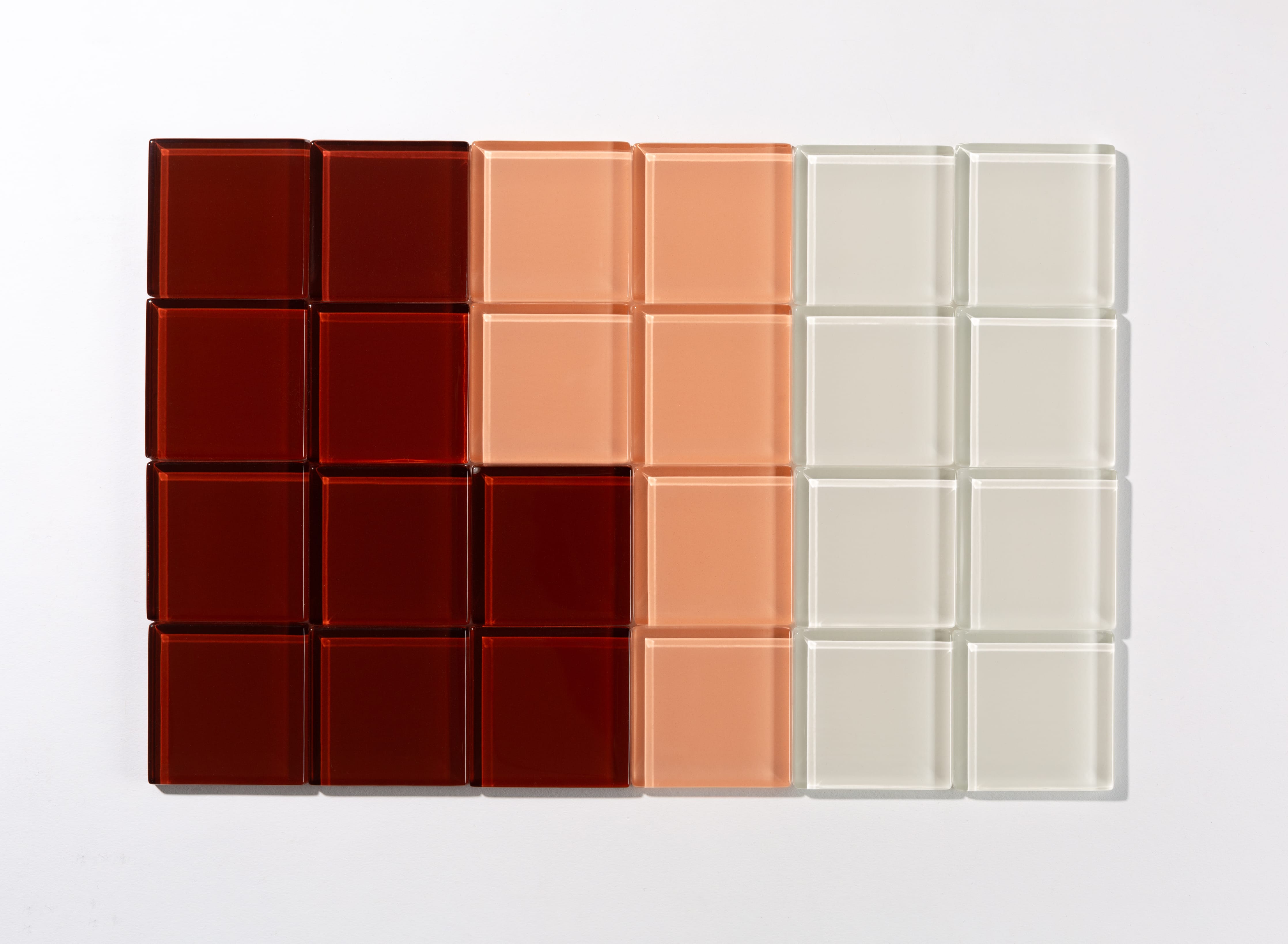 2x2 Straight Set Sheeted Glass Mosaic Tile in Pheasant Gloss