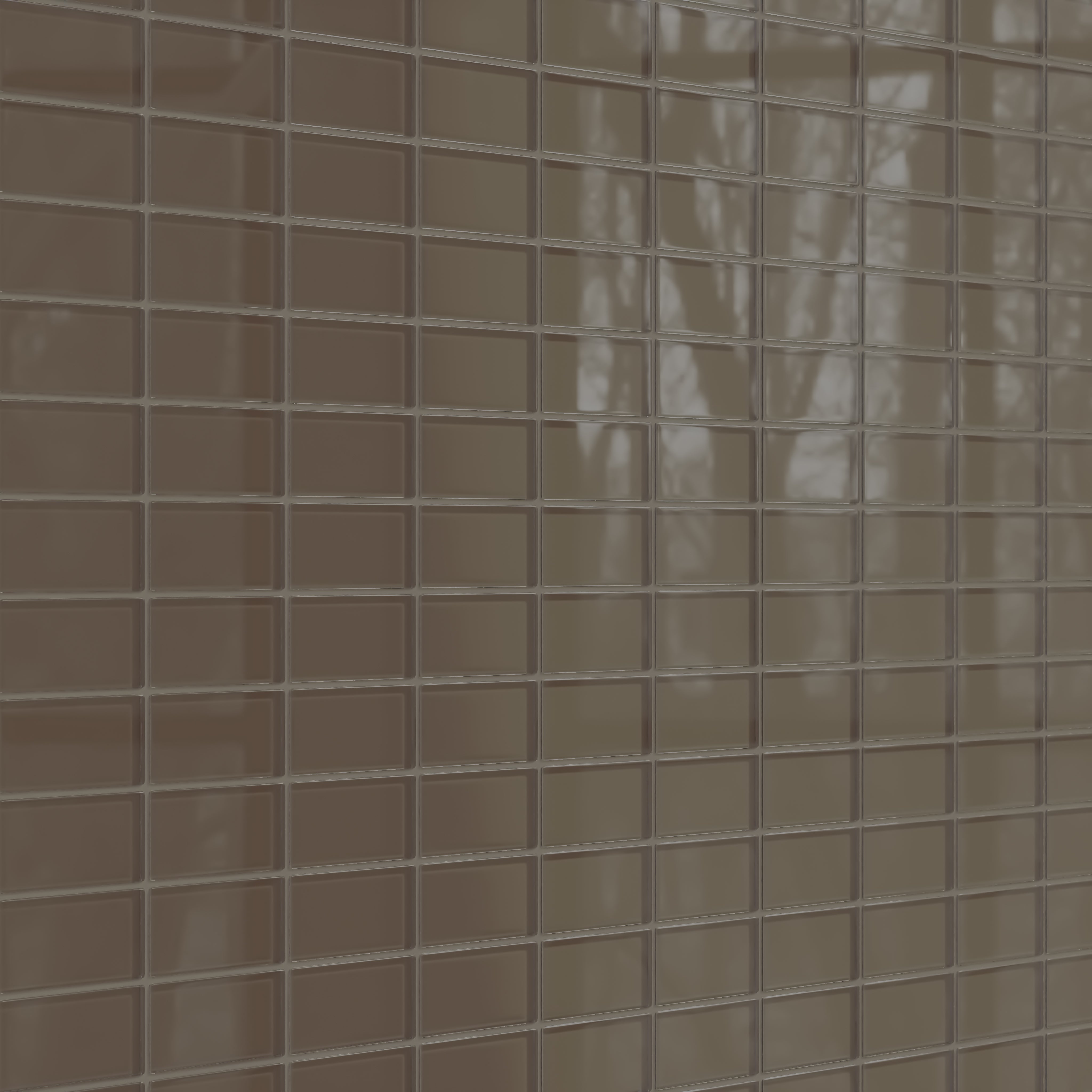 2x4 Straight Set Sheeted Glass Mosaic Tile in Albatross Gloss