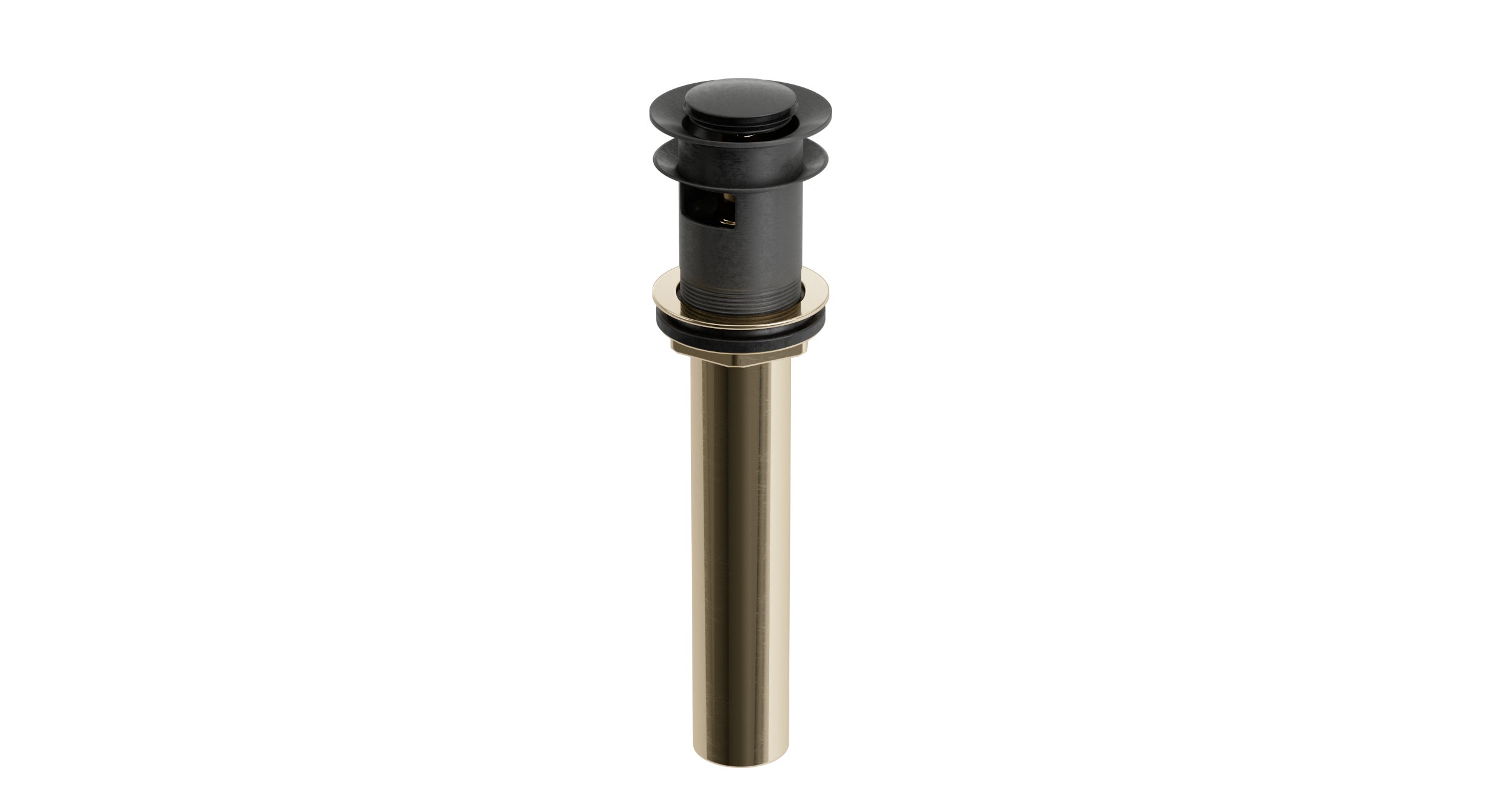 Lavatory Faucet Soft Touch Drain with Overflow in Blackened Nickel