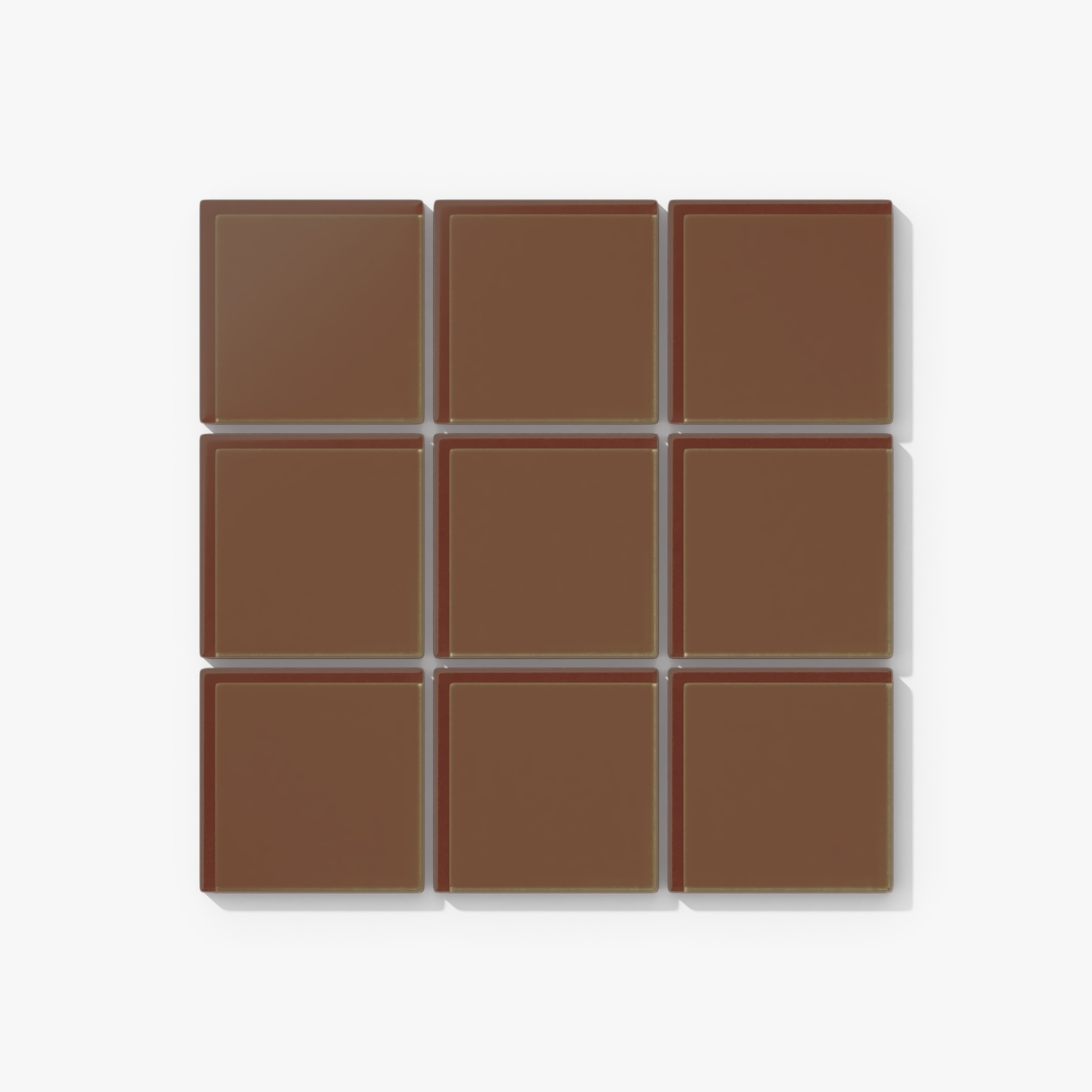 3x3 Straight Set Sheeted Glass Mosaic Tile in Kestrel Matte