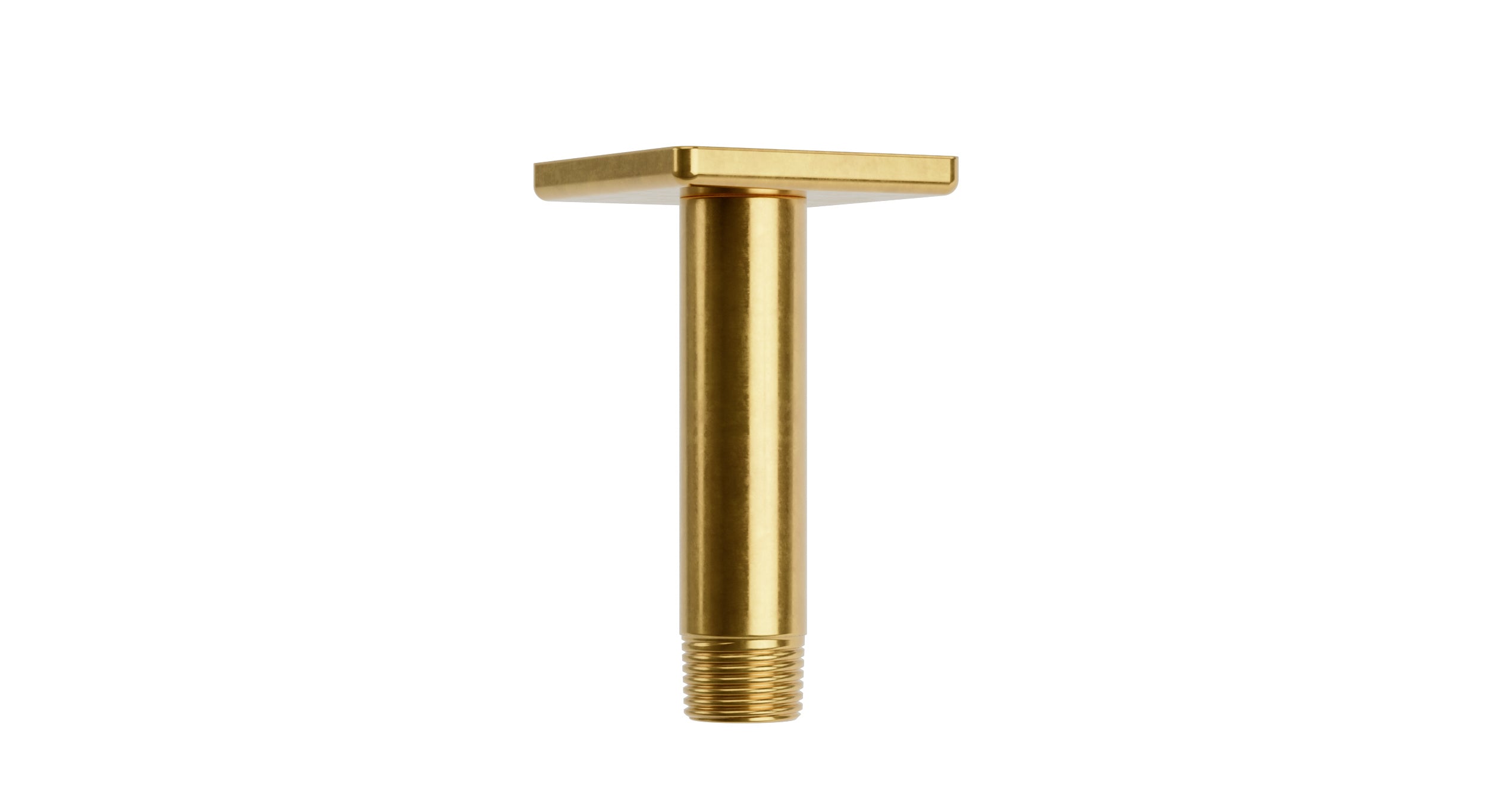 Flatiron 4" Straight Shower Arm with Flange in French Brass