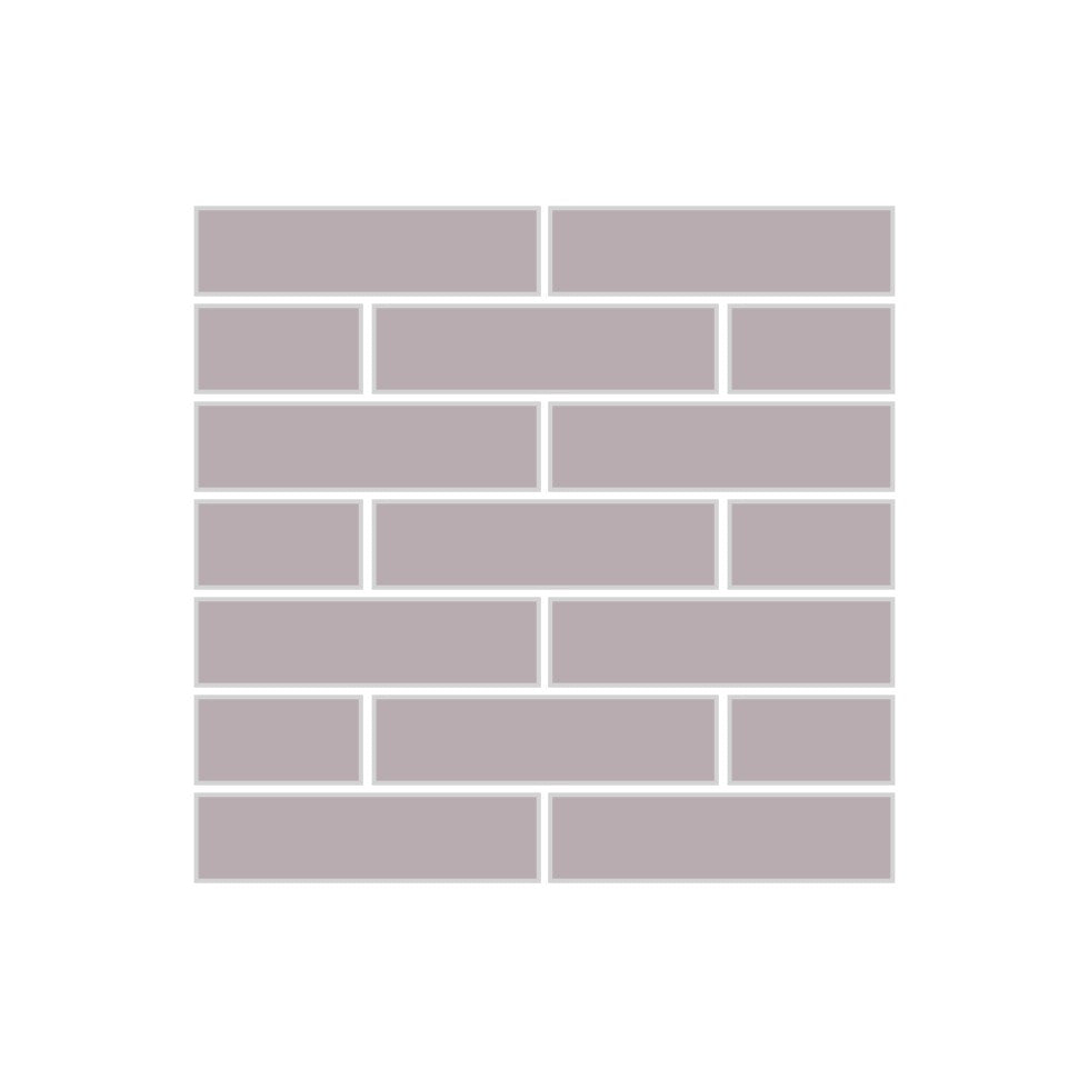 1x4 Half Offset Sheeted Original Ceramic Mosaic Tile in Dust Storm Matte