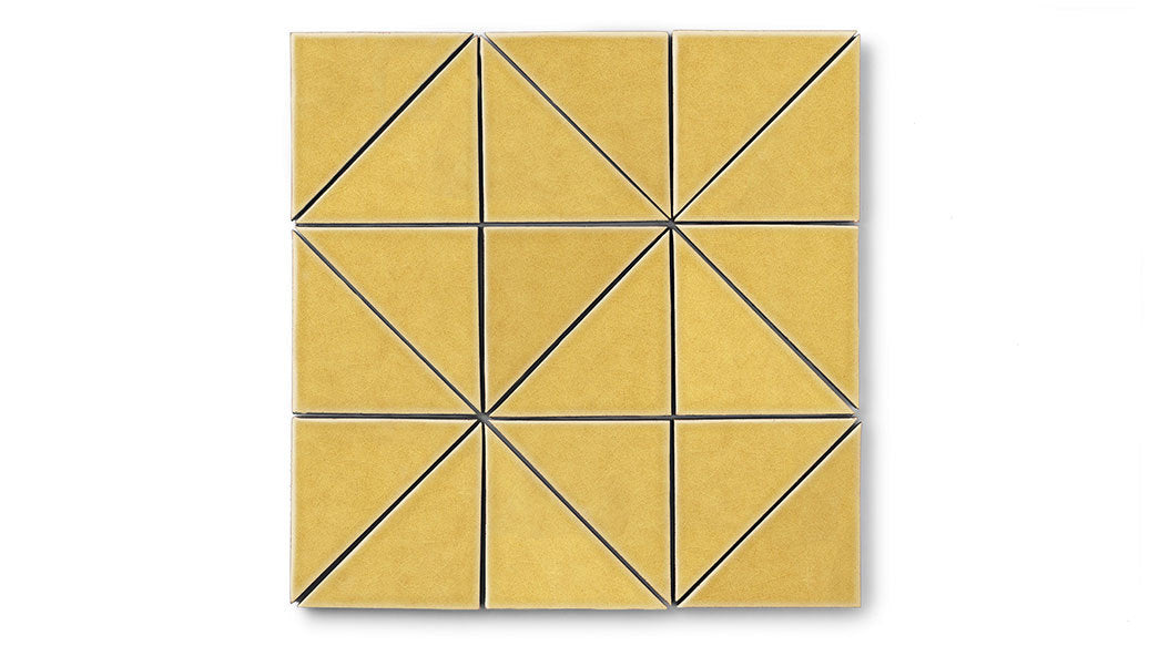 4" Triangle Original Ceramic Tile in Haystack Gloss