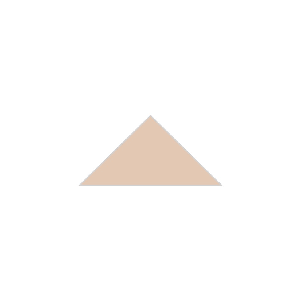 4" Triangle Original Ceramic Tile in Tumbleweed Gloss
