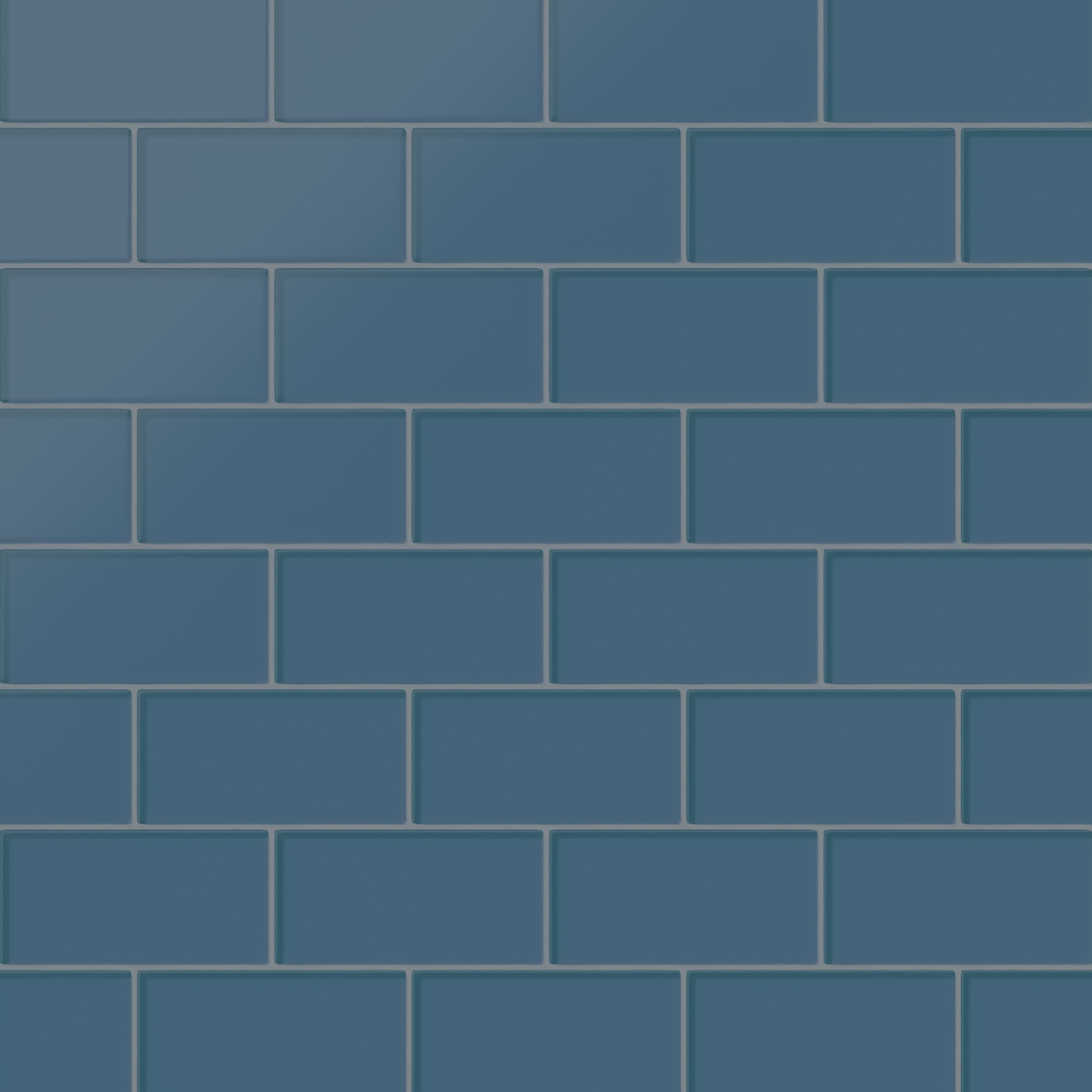 3x6 Glass Tile in Blue Jay Matte