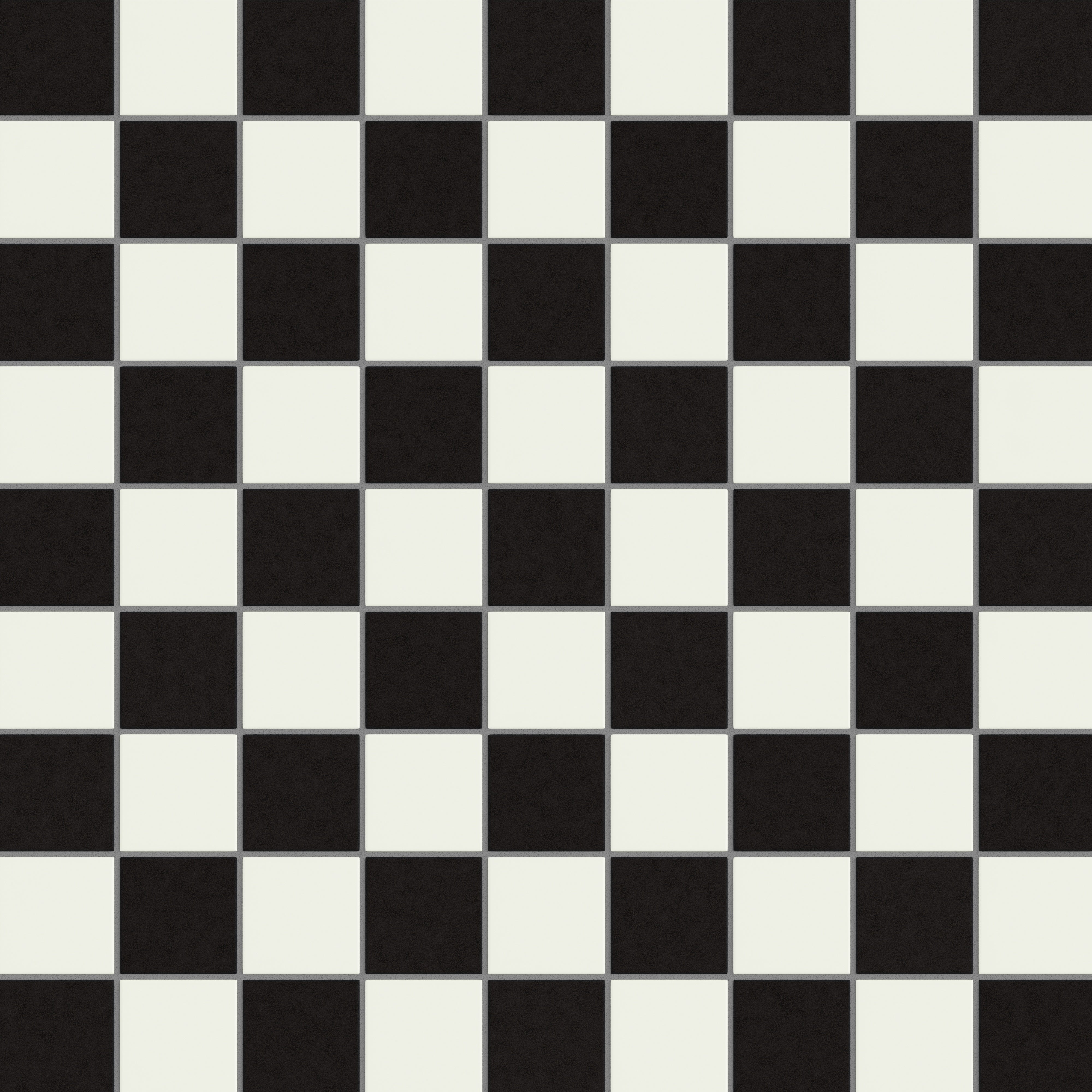 3x3 Checkerboard Sheeted Original Ceramic Tile in Calcite Matte & Raven Matte