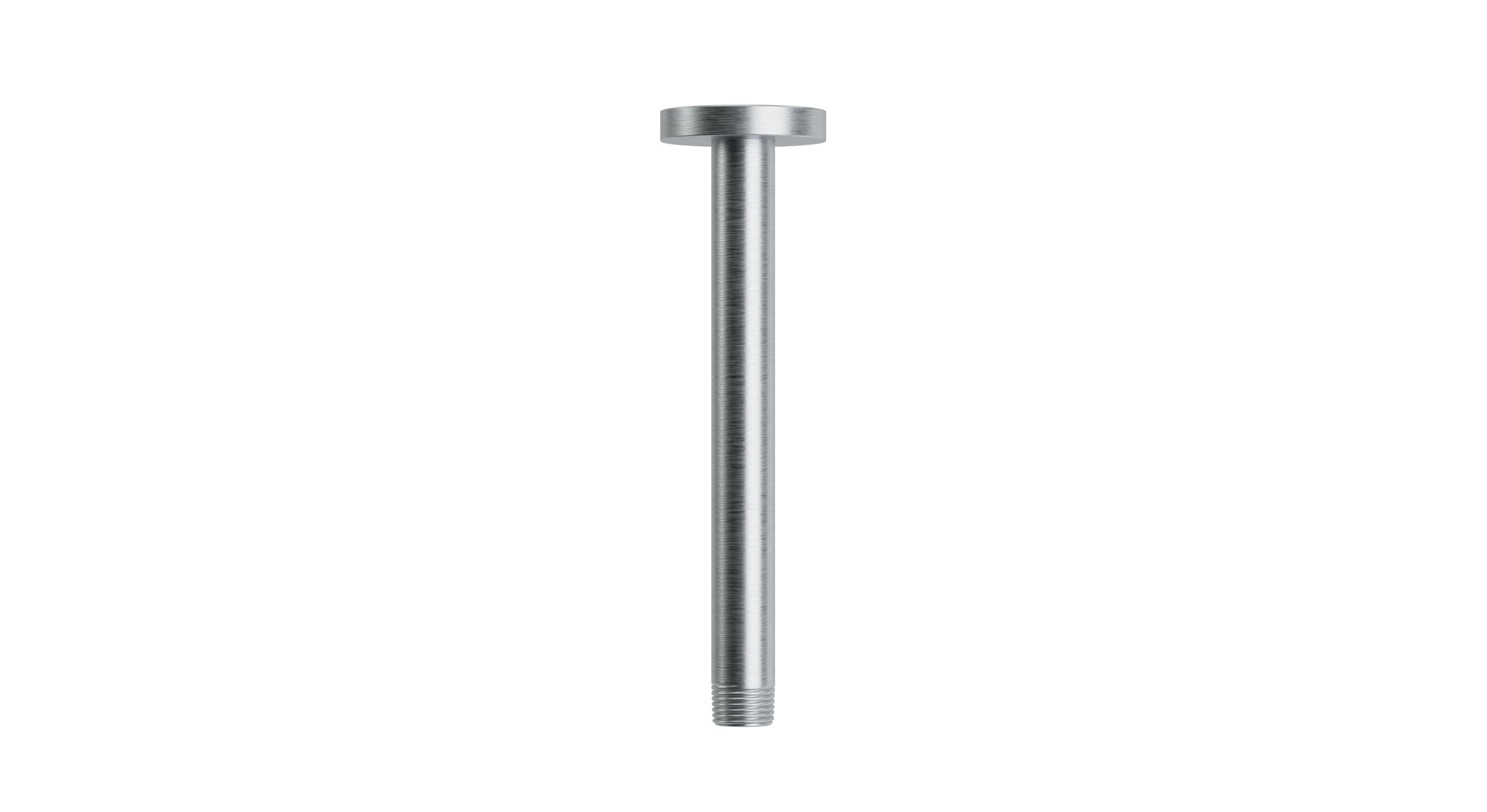 Contour & Foundry 8" Straight Shower Arm with Flange in Satin Chrome
