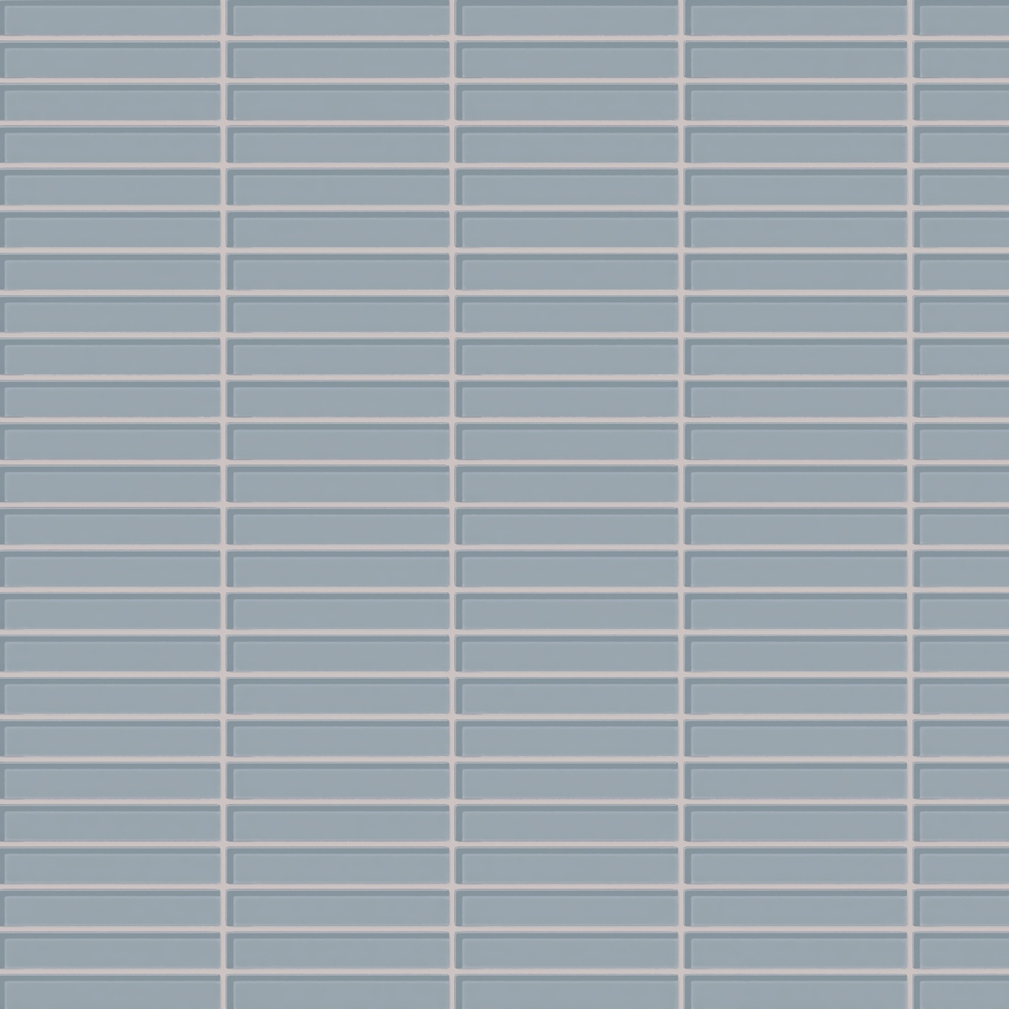1x6 Straight Set Sheeted Glass Mosaic Tile in Pinyon Jay Gloss