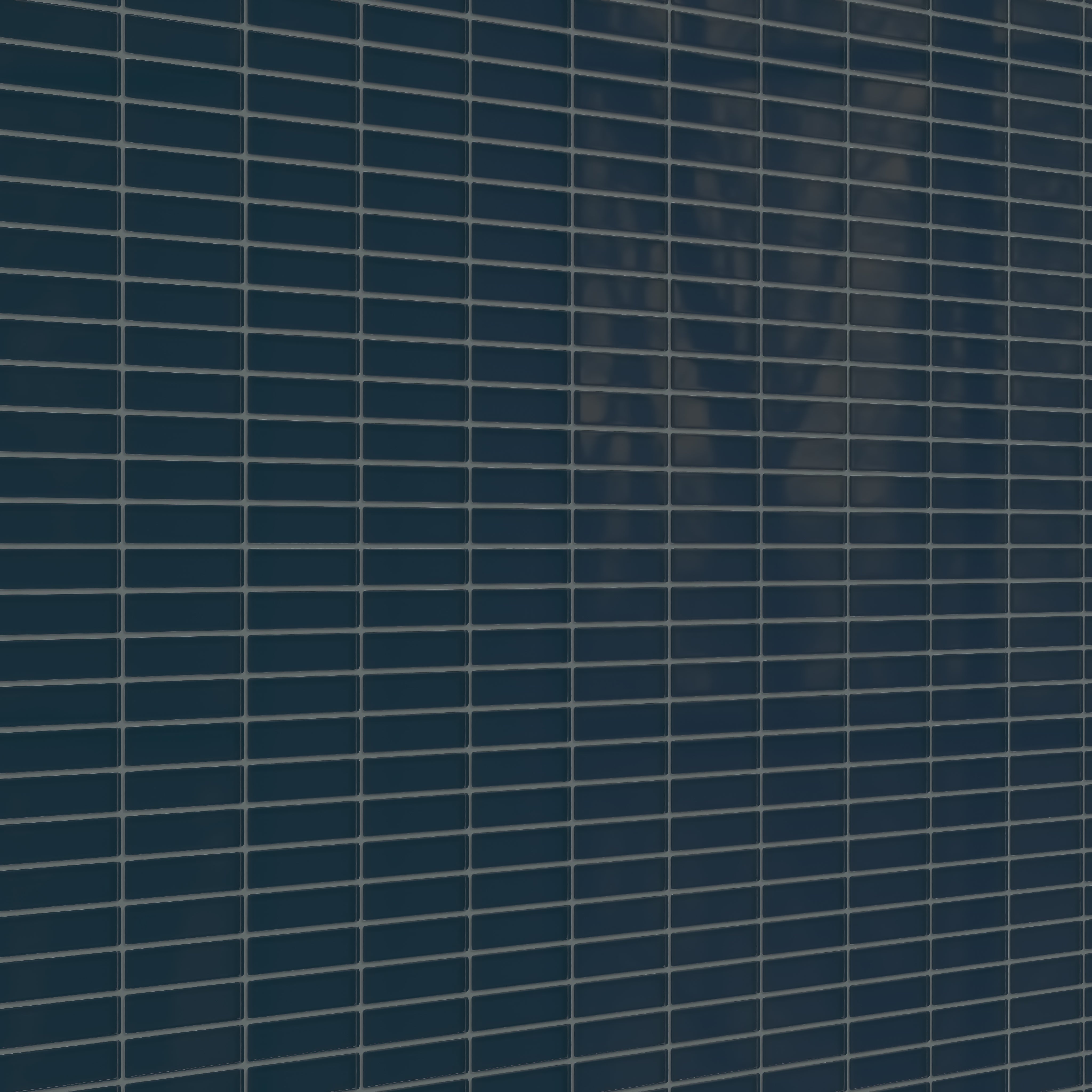 1x4 Straight Set Sheeted Glass Mosaic Tile in Grackle Gloss