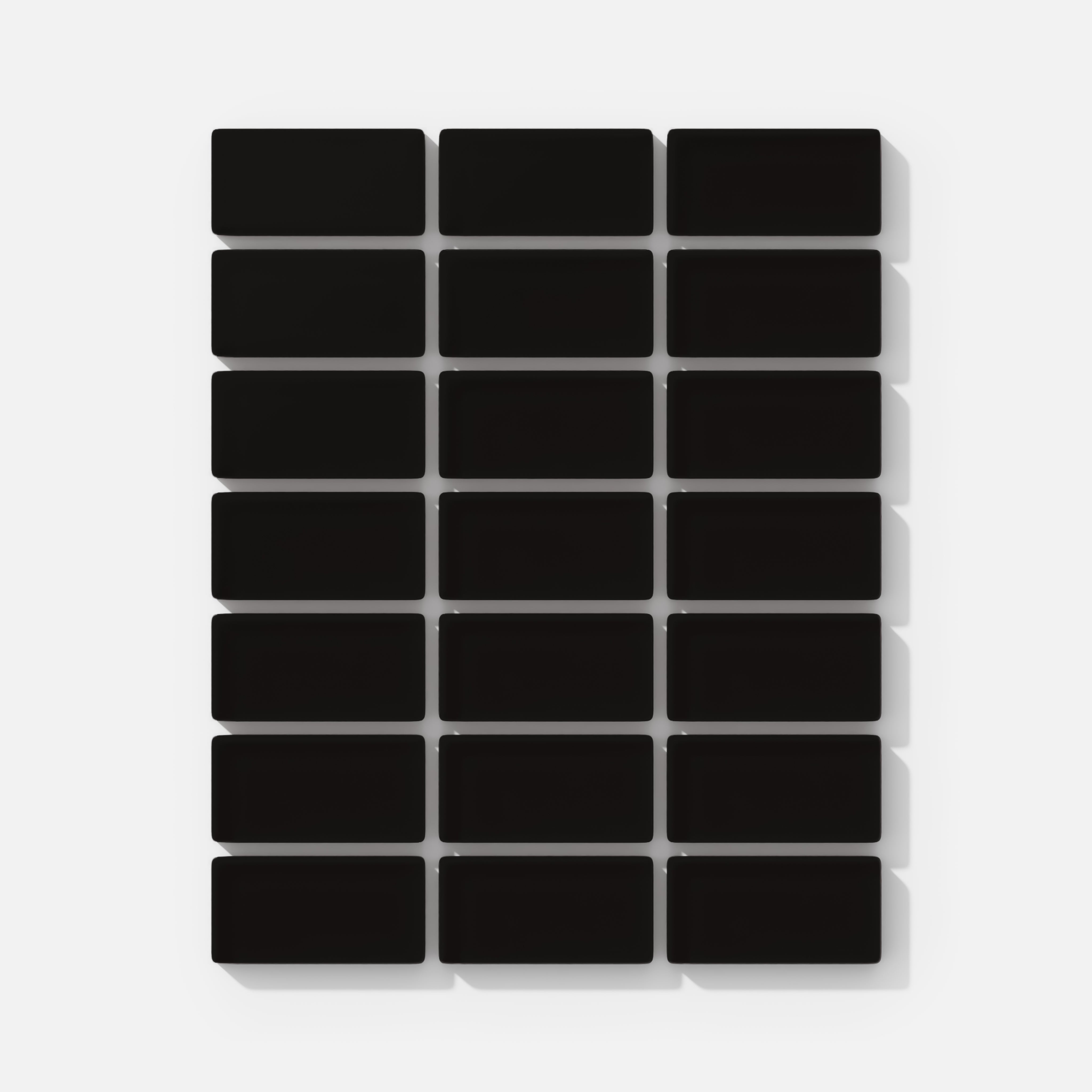 1x2 Straight Set Sheeted Glass Mosaic Tile in Condor Matte