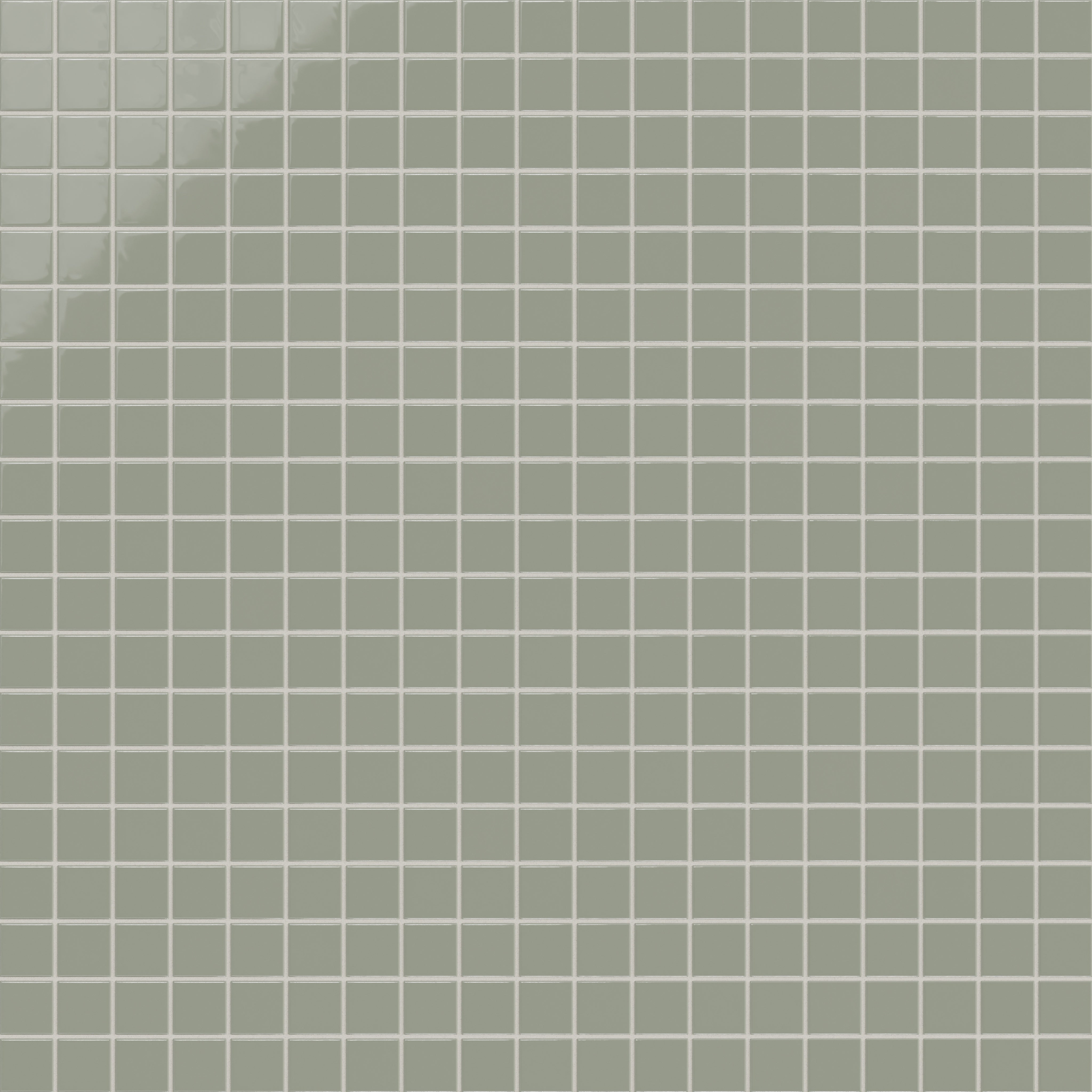 2x2 Straight Set Sheeted Natural Press Ceramic Mosaic Tile in Terre Verte Gloss