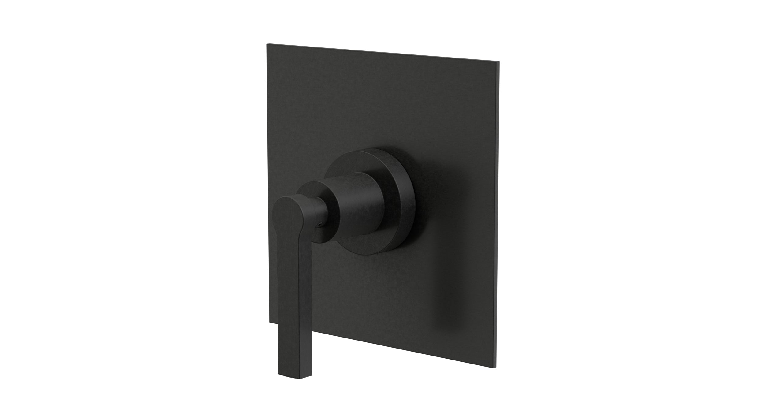 Flatiron One Handle Wall Mount Shower Trim with Linear Lever Handle in Blackened Nickel