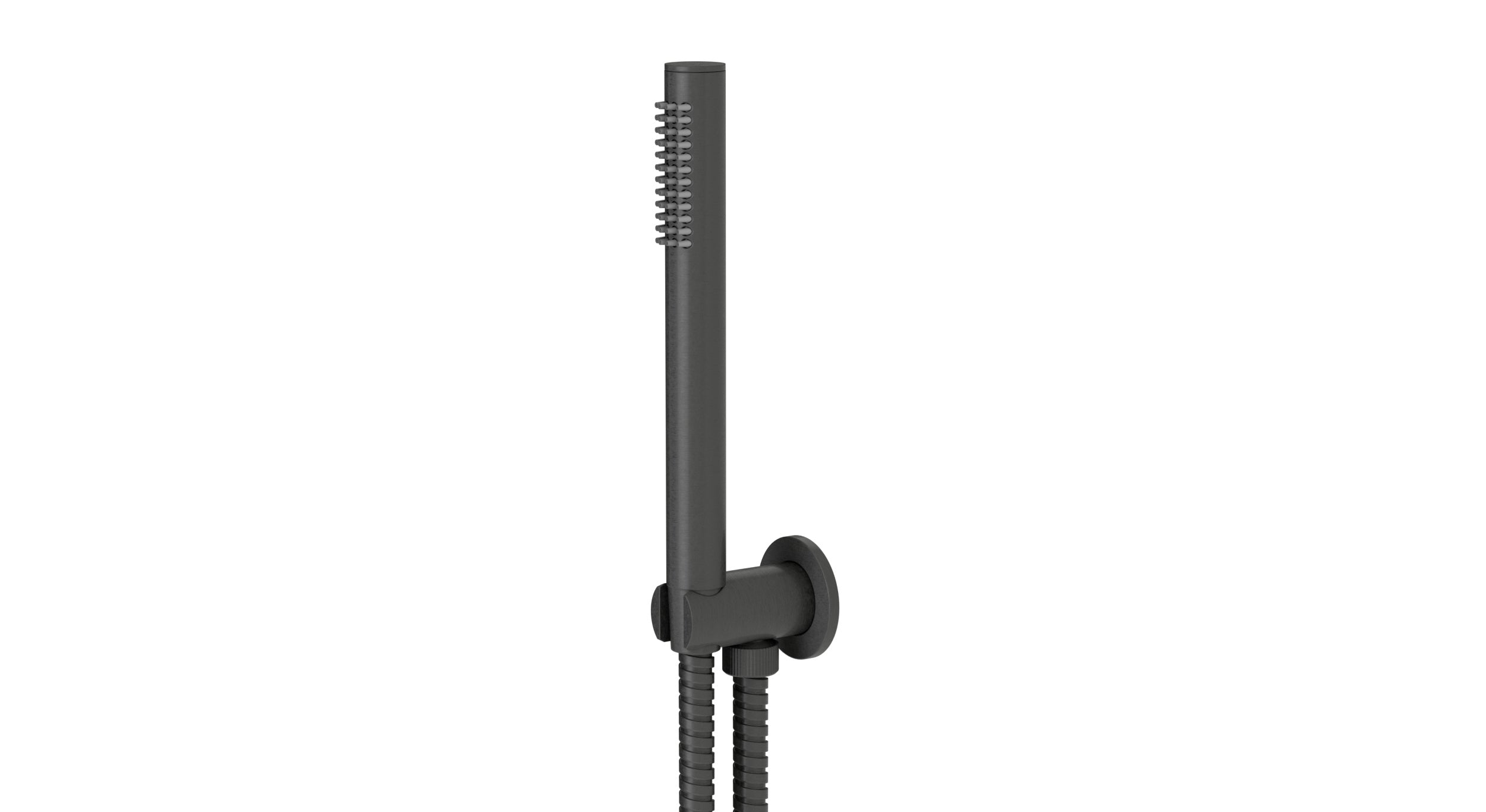 Contour & Foundry Wall Elbow with Hook Kit - Less Hand Shower in Blackened Nickel
